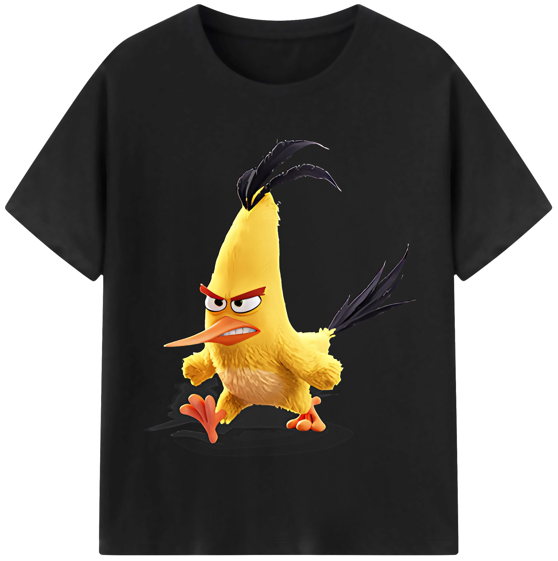 （画像用） Angry Birds アングリーバード レディースカジュアルプリントTシャツ（綿100％）