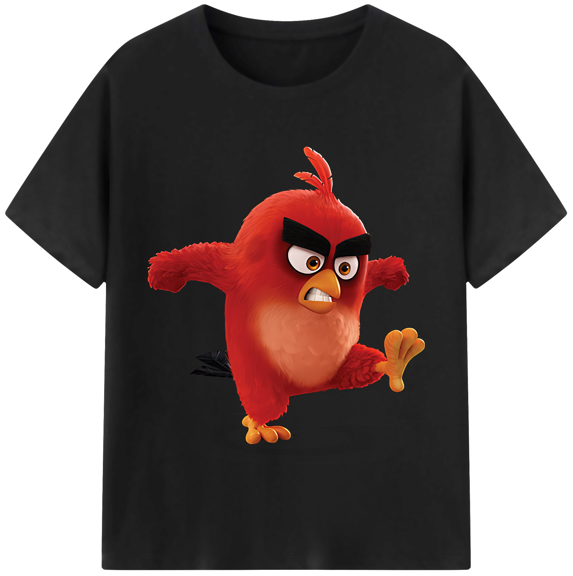 （画像用） Angry Birds アングリーバード レディースカジュアルプリントTシャツ（綿100％）