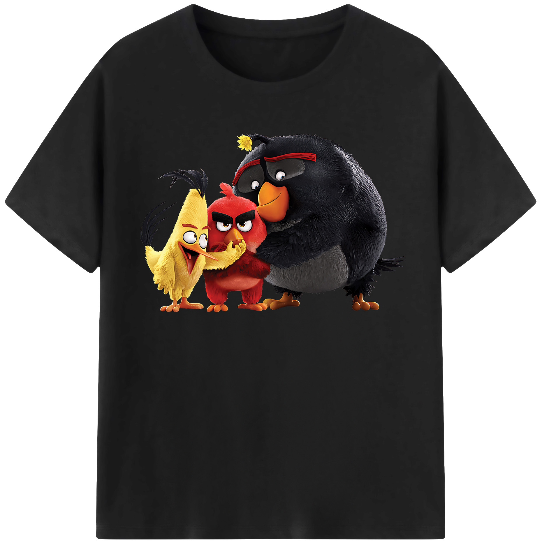 （画像用） Angry Birds アングリーバード レディースカジュアルプリントTシャツ（綿100％）