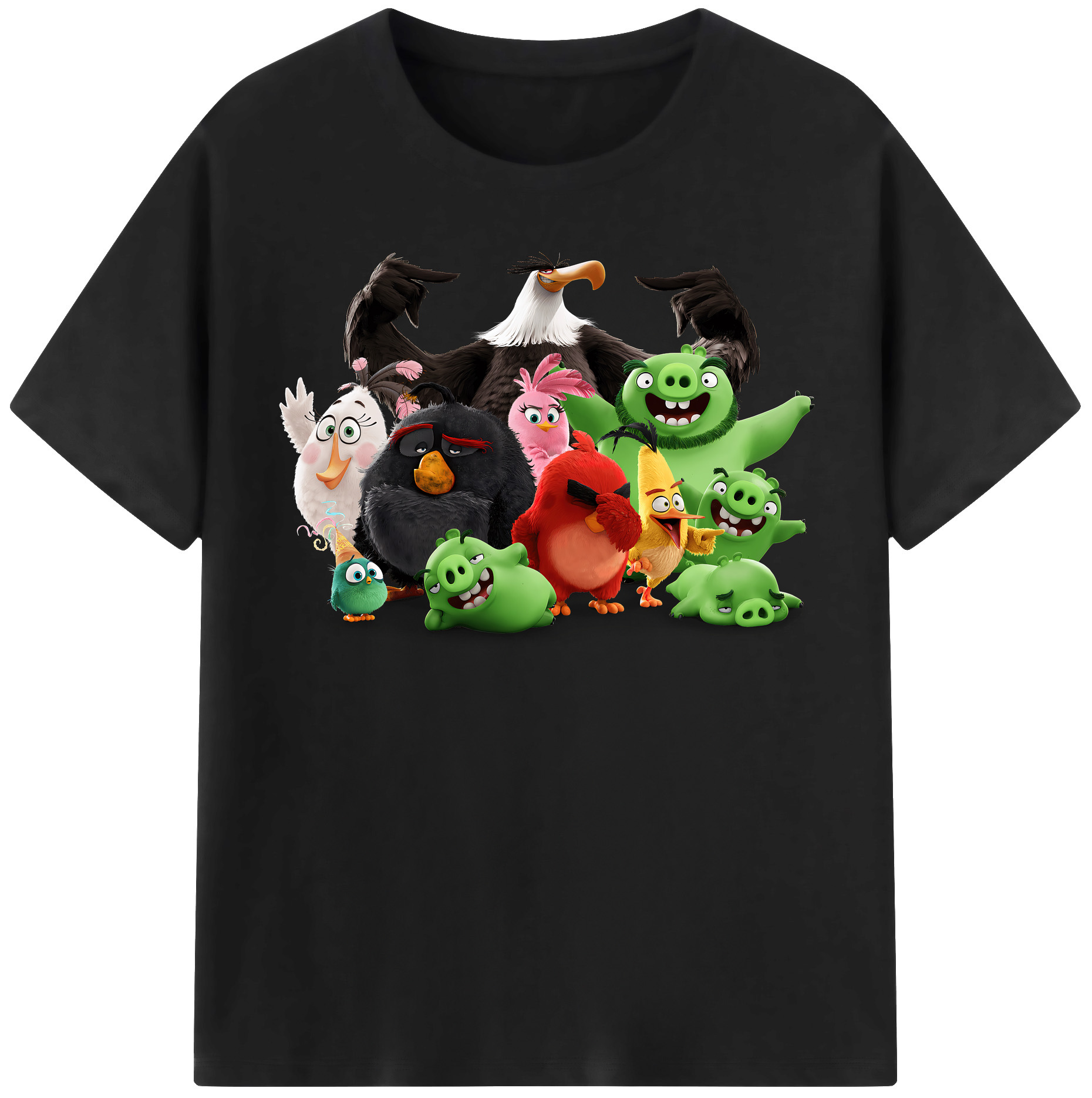 （画像用） Angry Birds アングリーバード レディースカジュアルプリントTシャツ（綿100％）