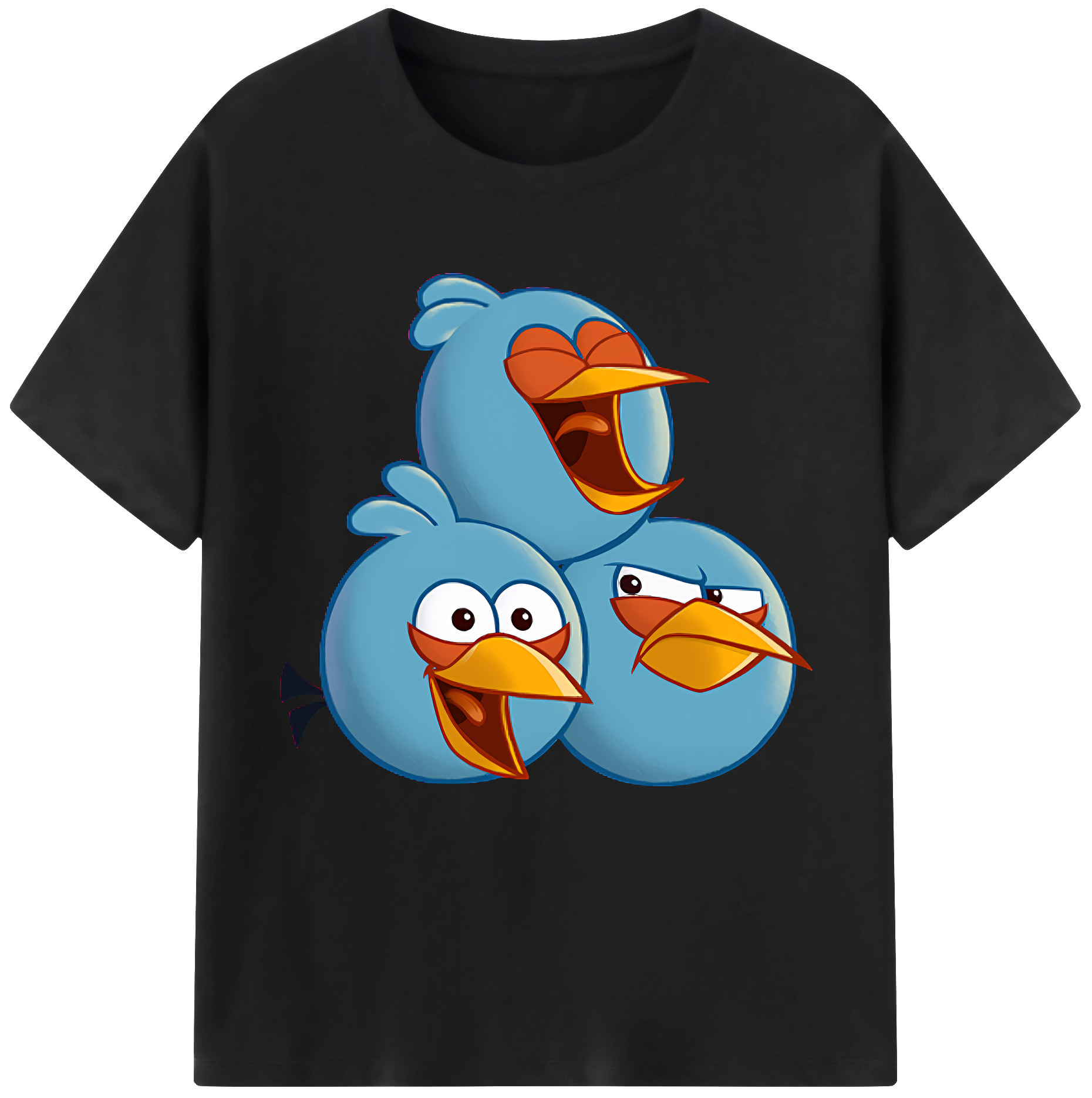（画像用） Angry Birds アングリーバード レディースカジュアルプリントTシャツ（綿100％）