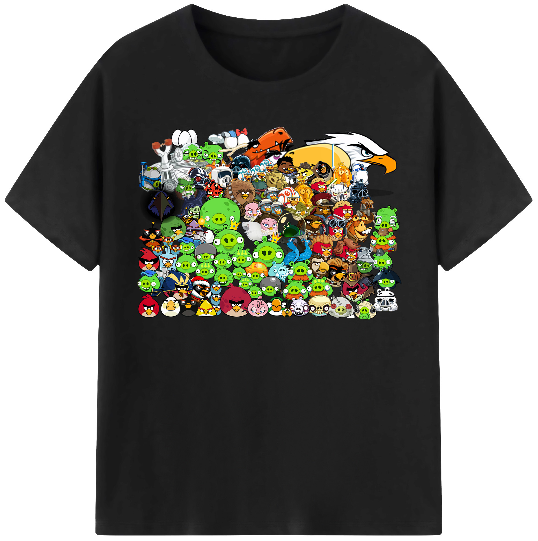 （画像用） Angry Birds アングリーバード レディースカジュアルプリントTシャツ（綿100％）