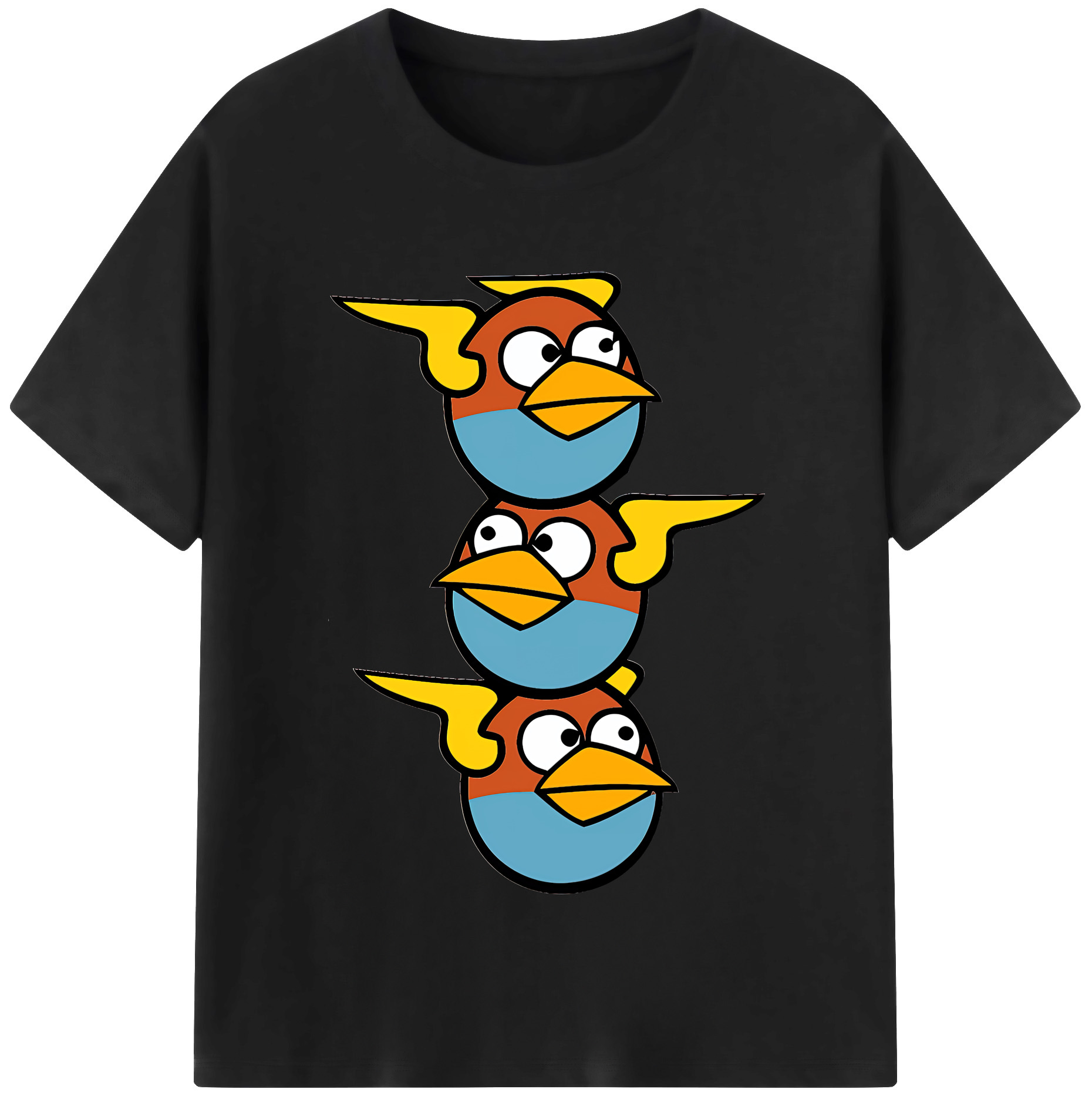 （画像用） Angry Birds アングリーバード レディースカジュアルプリントTシャツ（綿100％）