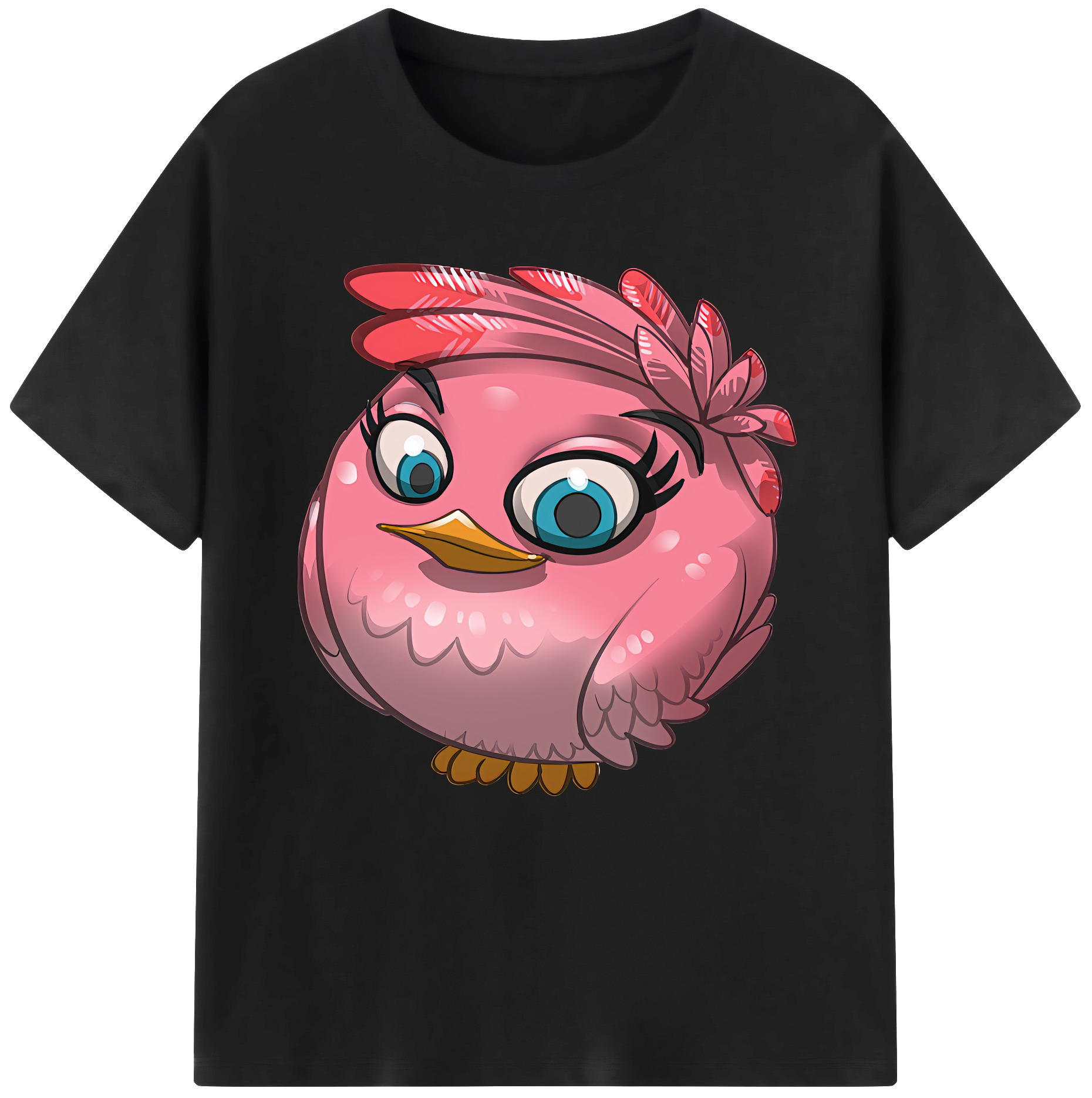 （画像用） Angry Birds アングリーバード レディースカジュアルプリントTシャツ（綿100％）