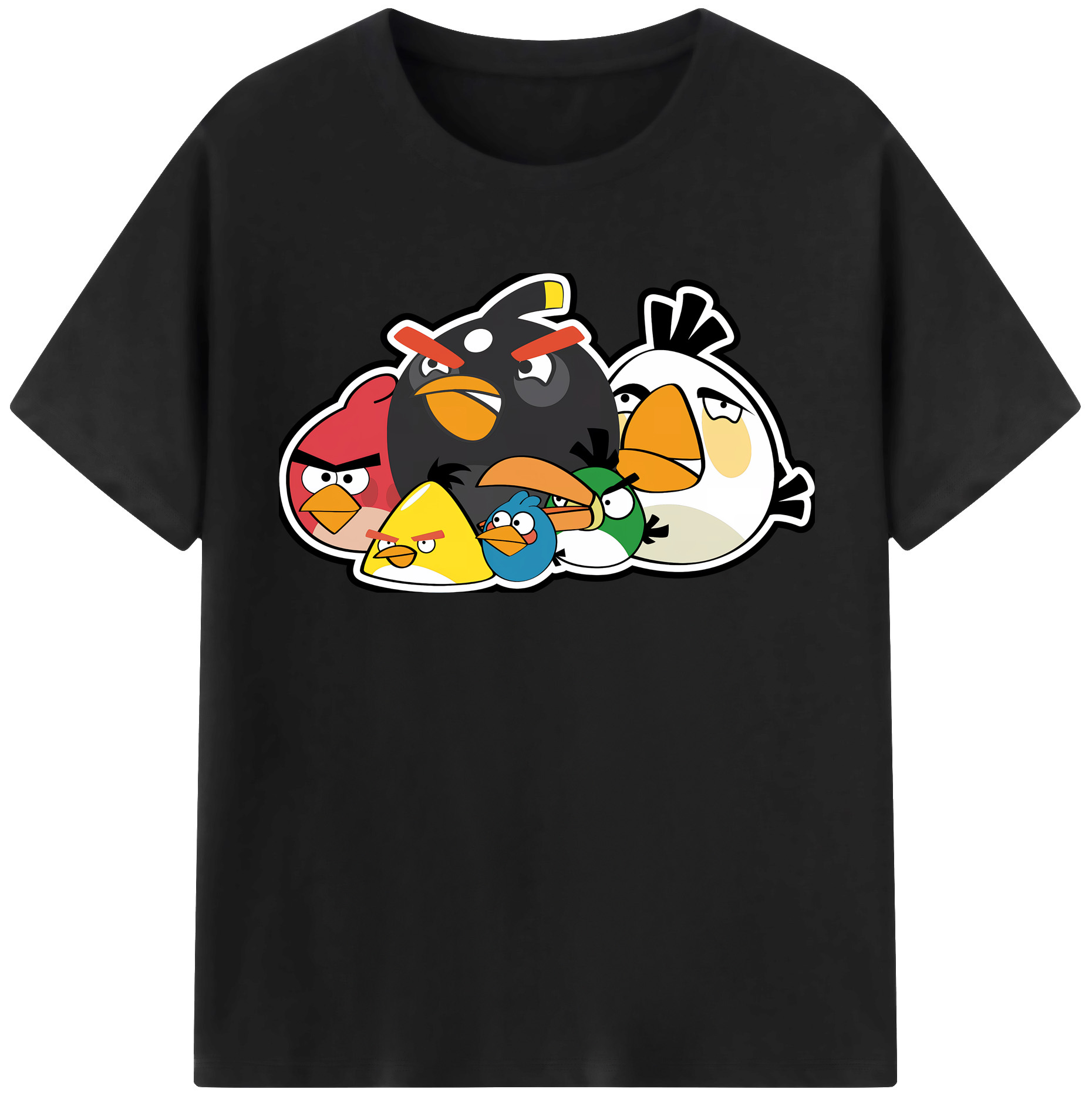 （画像用） Angry Birds アングリーバード レディースカジュアルプリントTシャツ（綿100％）