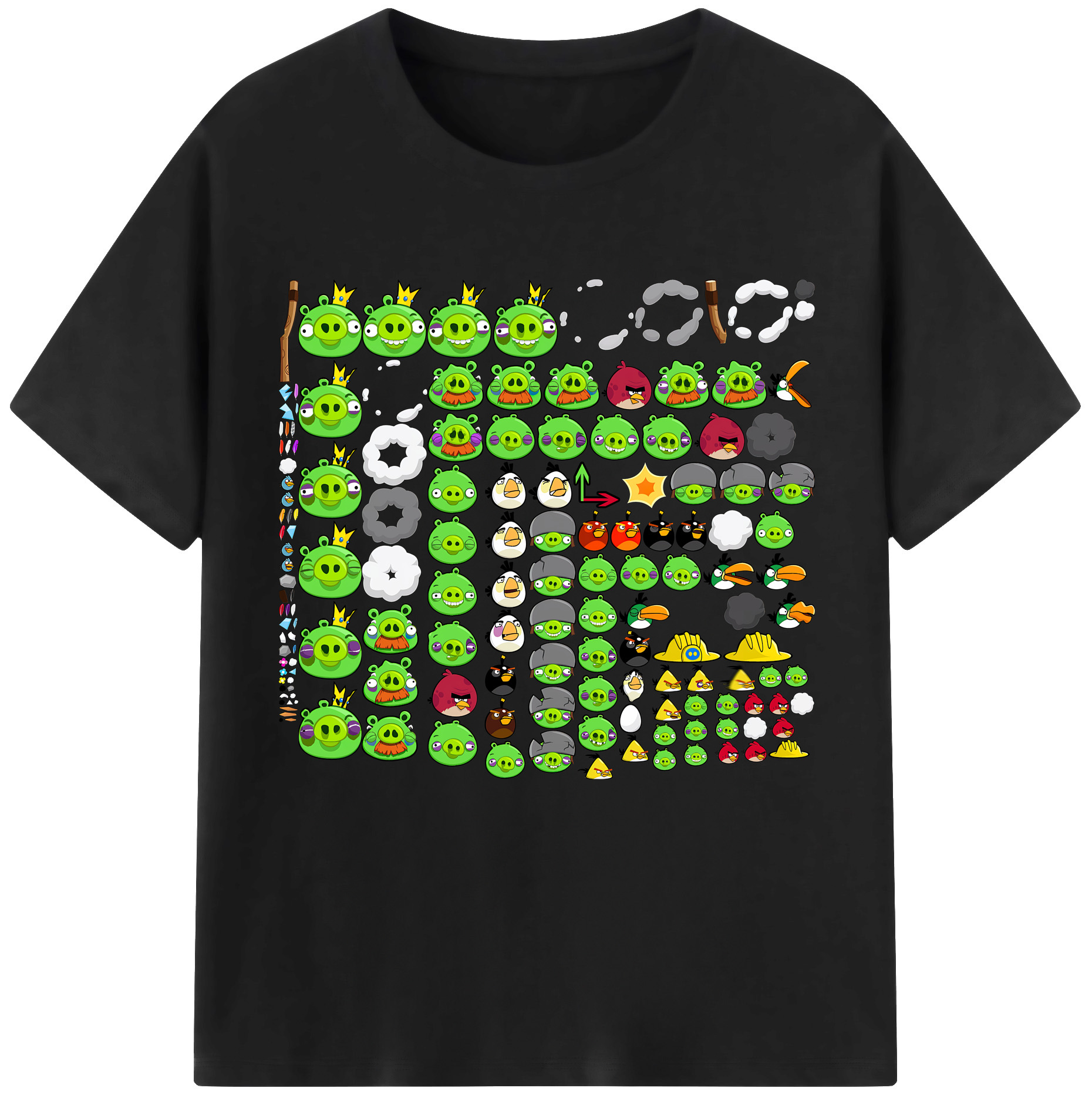 （画像用） Angry Birds アングリーバード レディースカジュアルプリントTシャツ（綿100％）