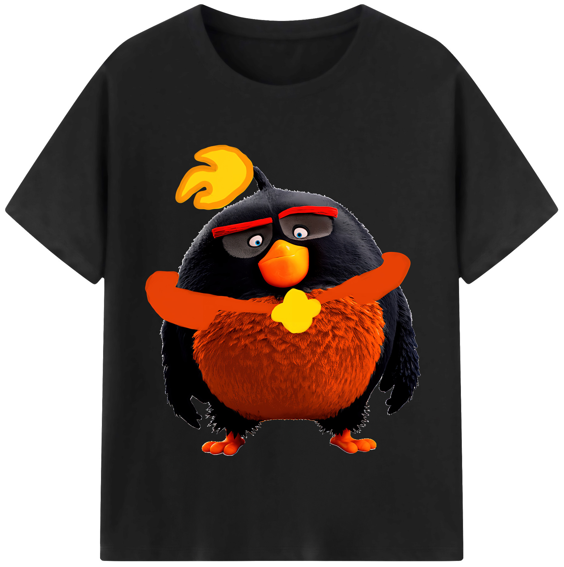 （画像用） Angry Birds アングリーバード レディースカジュアルプリントTシャツ（綿100％）