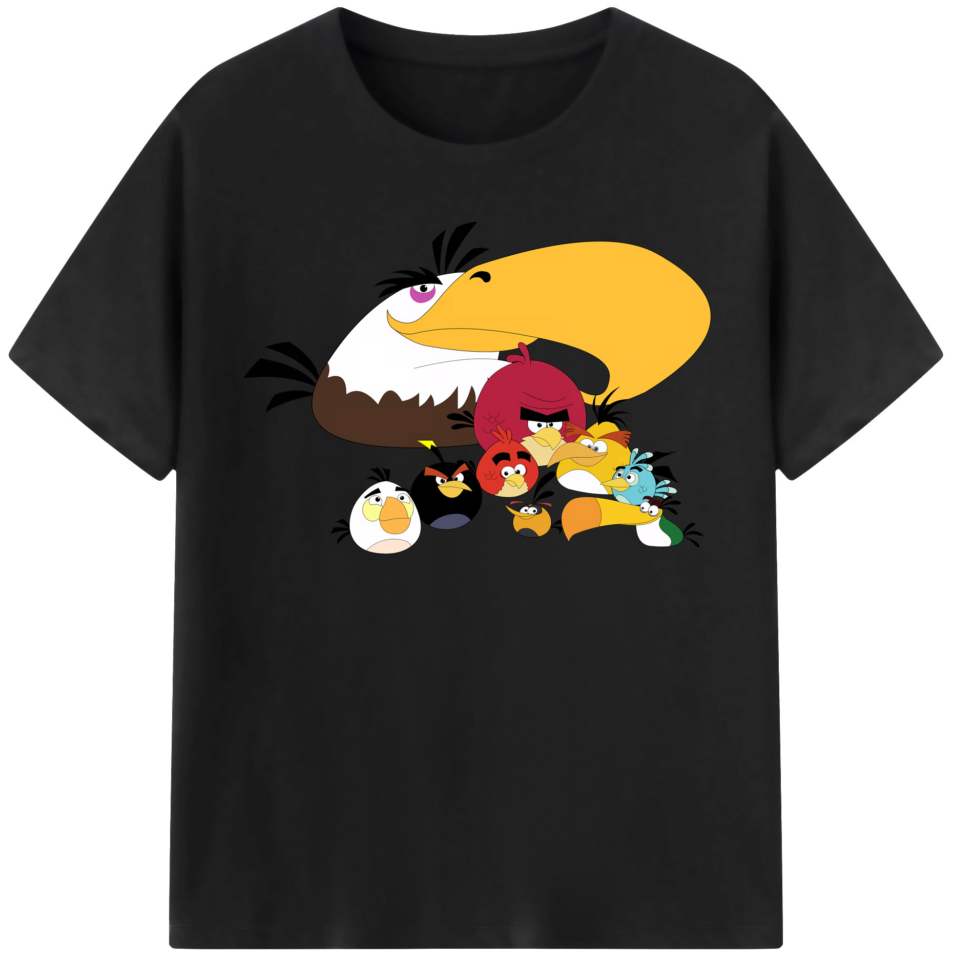 （画像用） Angry Birds アングリーバード レディースカジュアルプリントTシャツ（綿100％）