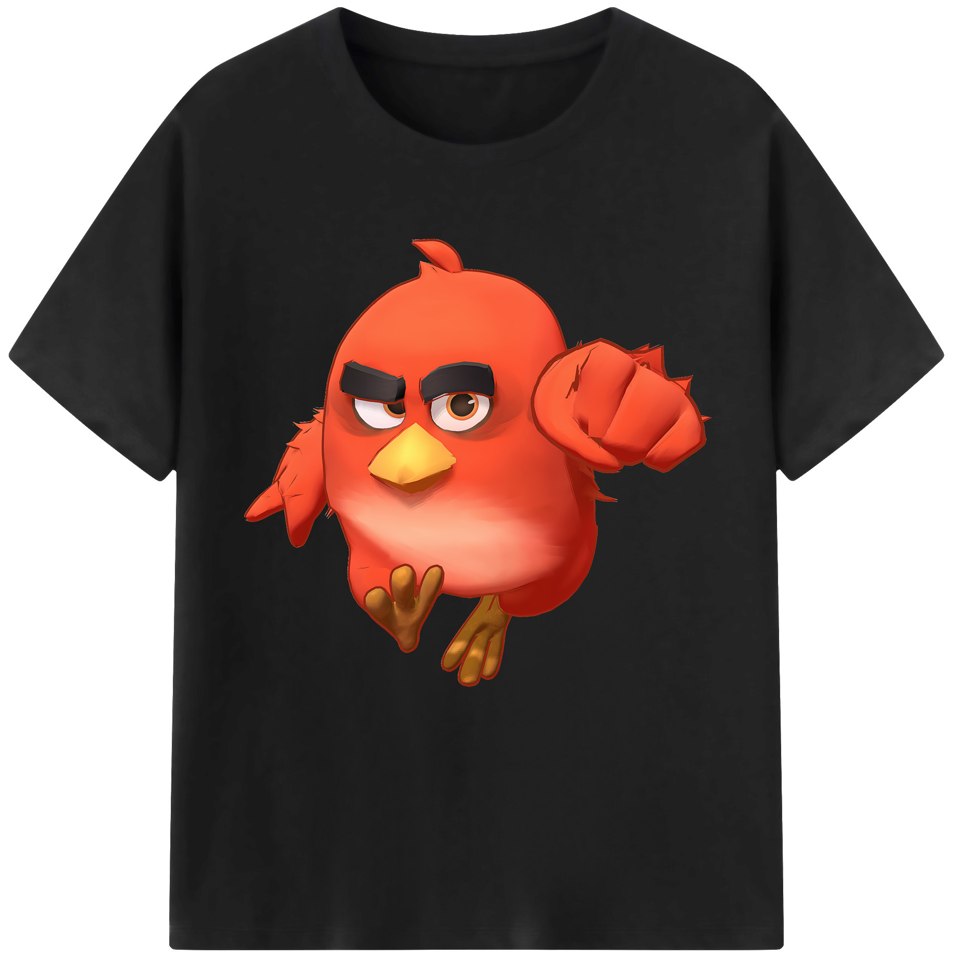（画像用） Angry Birds アングリーバード レディースカジュアルプリントTシャツ（綿100％）