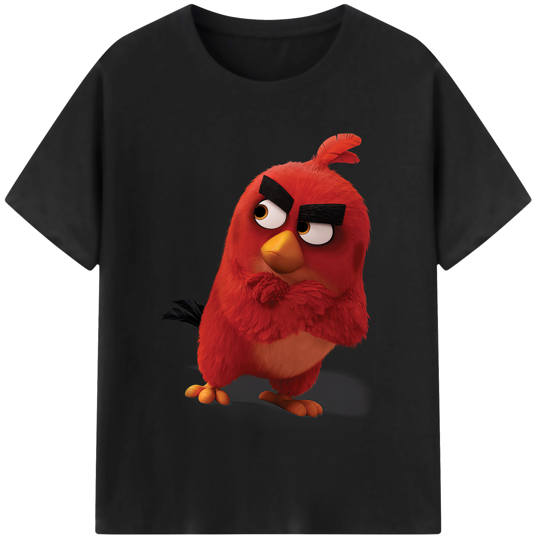 （画像用） Angry Birds アングリーバード レディースカジュアルプリントTシャツ（綿100％）