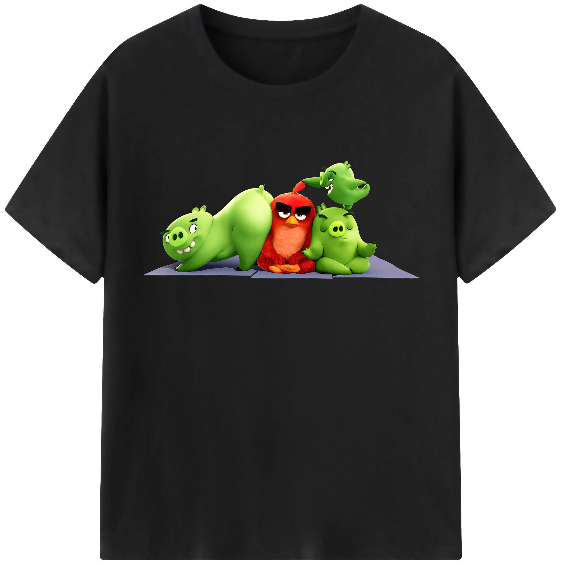 （画像用） Angry Birds アングリーバード レディースカジュアルプリントTシャツ（綿100％）