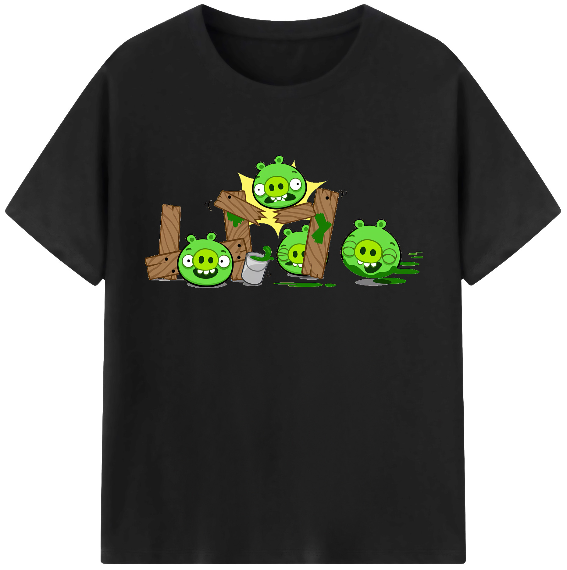 （画像用） Angry Birds アングリーバード レディースカジュアルプリントTシャツ（綿100％）