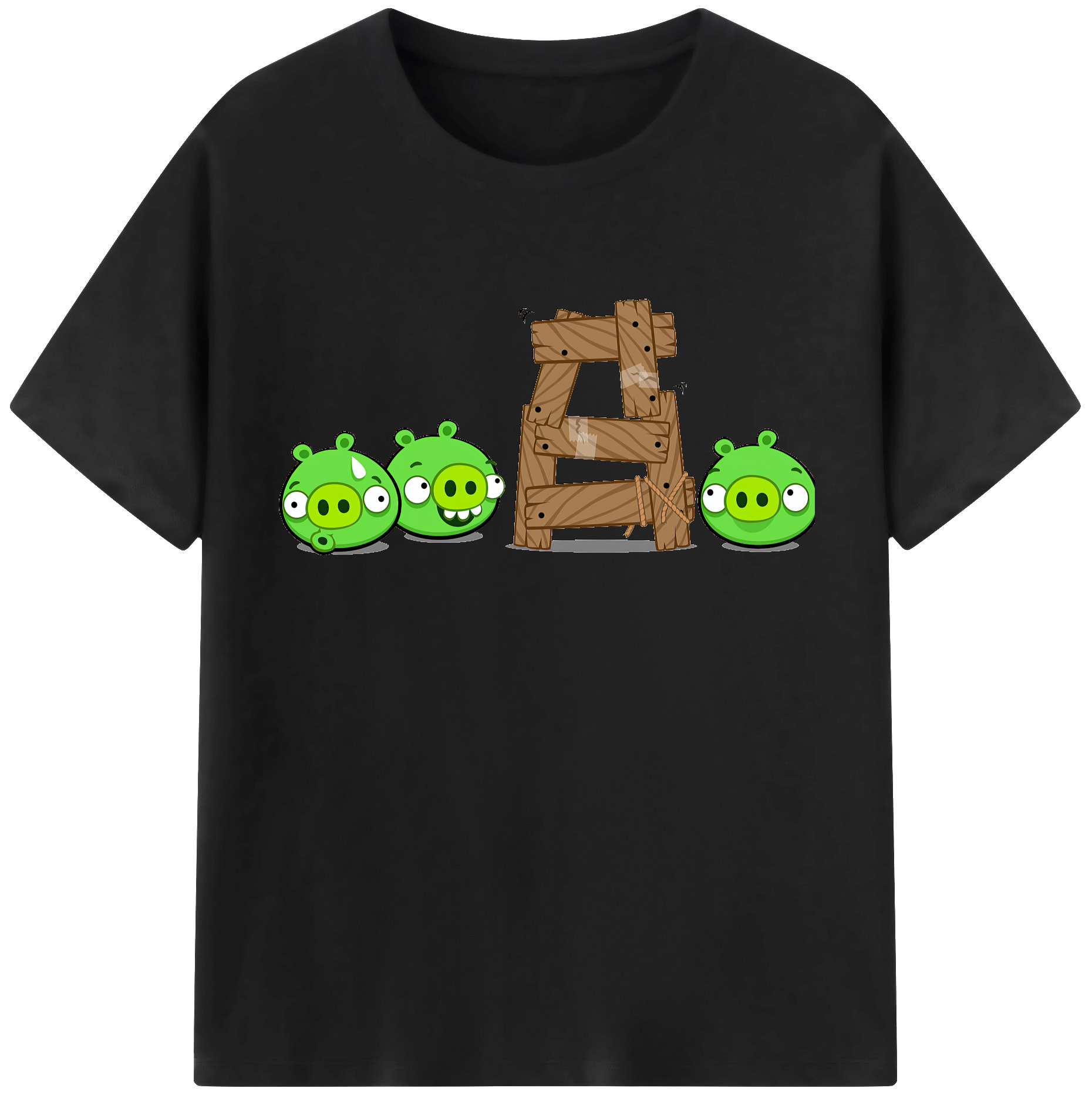 （画像用） Angry Birds アングリーバード レディースカジュアルプリントTシャツ（綿100％）