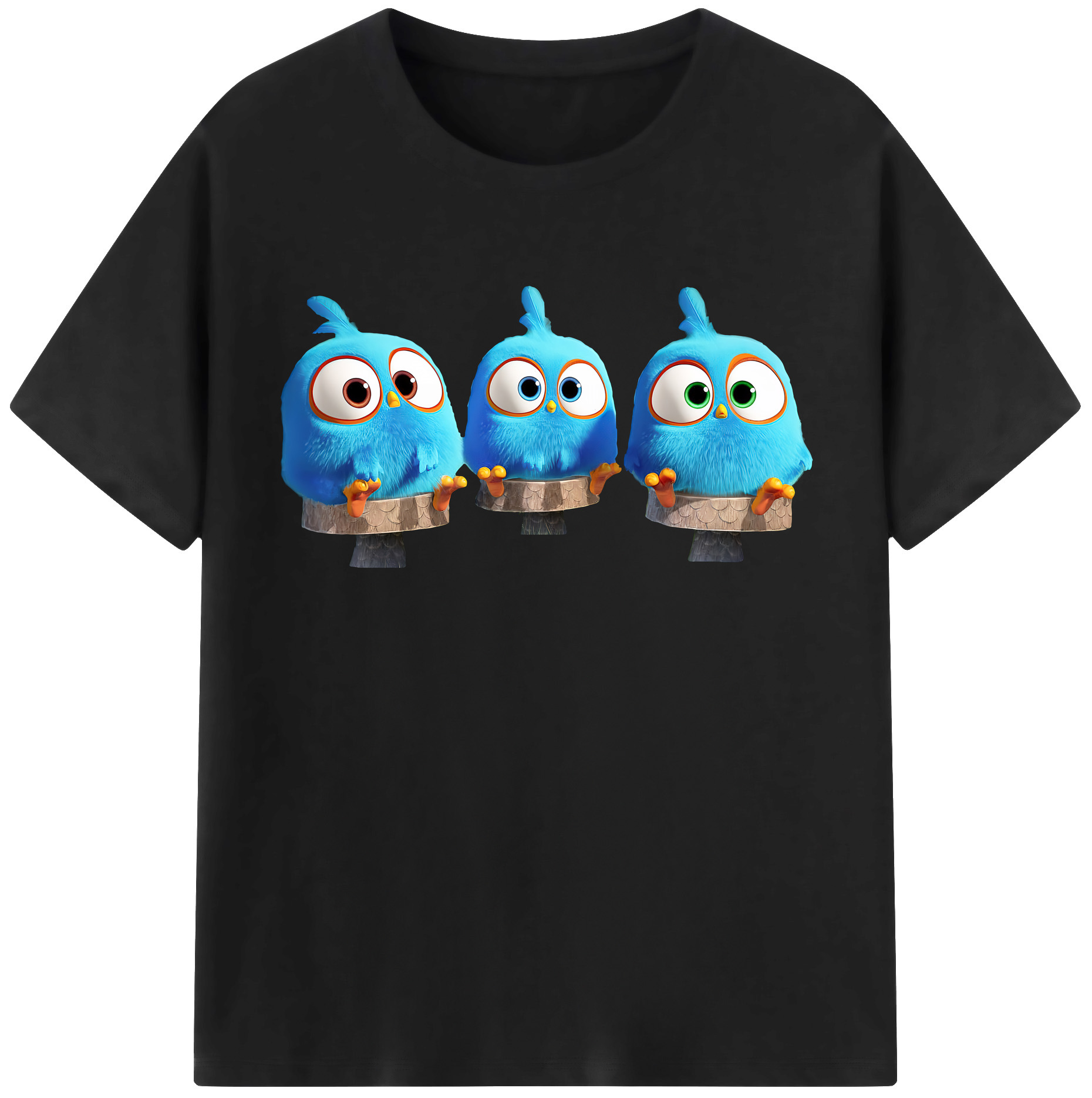（画像用） Angry Birds アングリーバード レディースカジュアルプリントTシャツ（綿100％）
