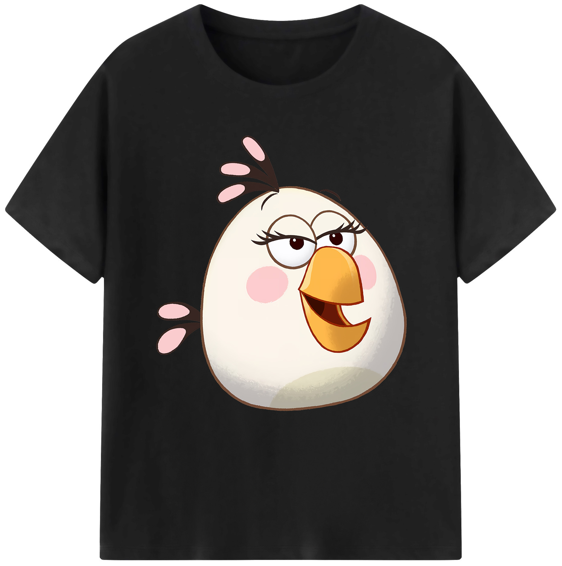 （画像用） Angry Birds アングリーバード レディースカジュアルプリントTシャツ（綿100％）