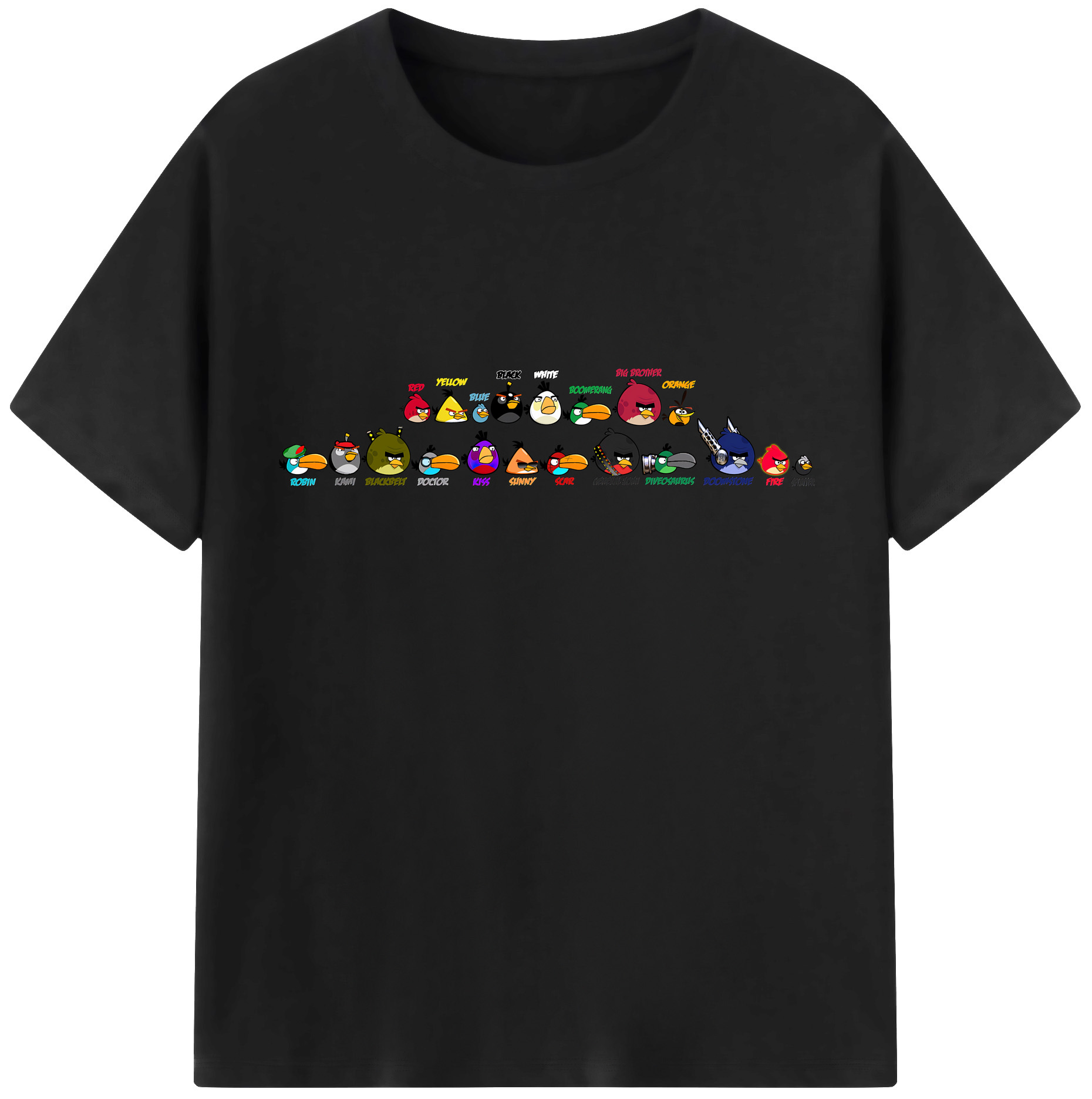 （画像用） Angry Birds アングリーバード レディースカジュアルプリントTシャツ（綿100％）