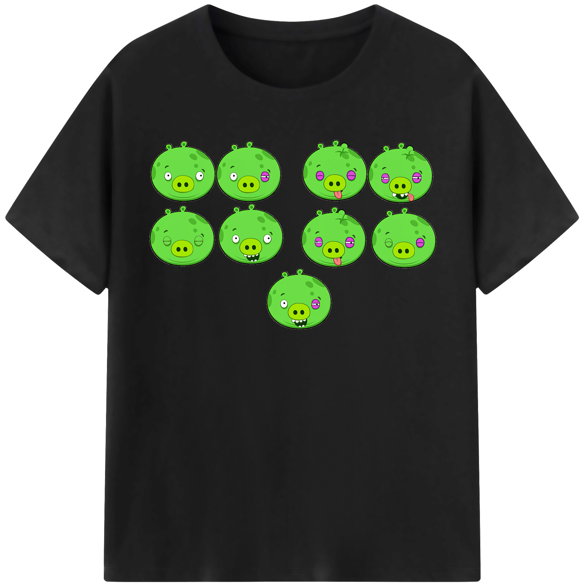 （画像用） Angry Birds アングリーバード レディースカジュアルプリントTシャツ（綿100％）