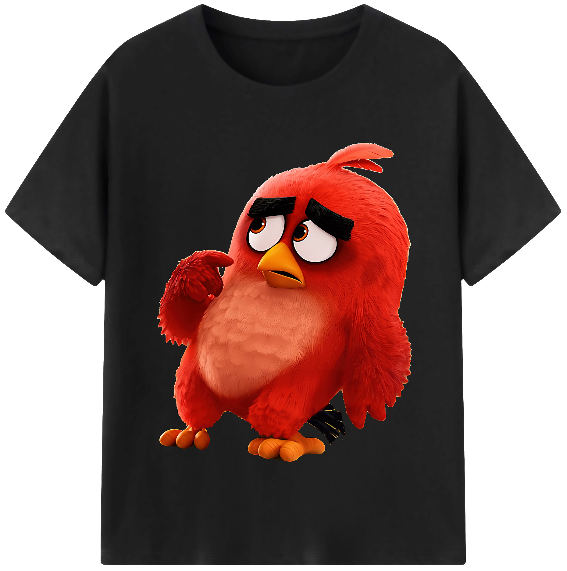 （画像用） Angry Birds アングリーバード レディースカジュアルプリントTシャツ（綿100％）