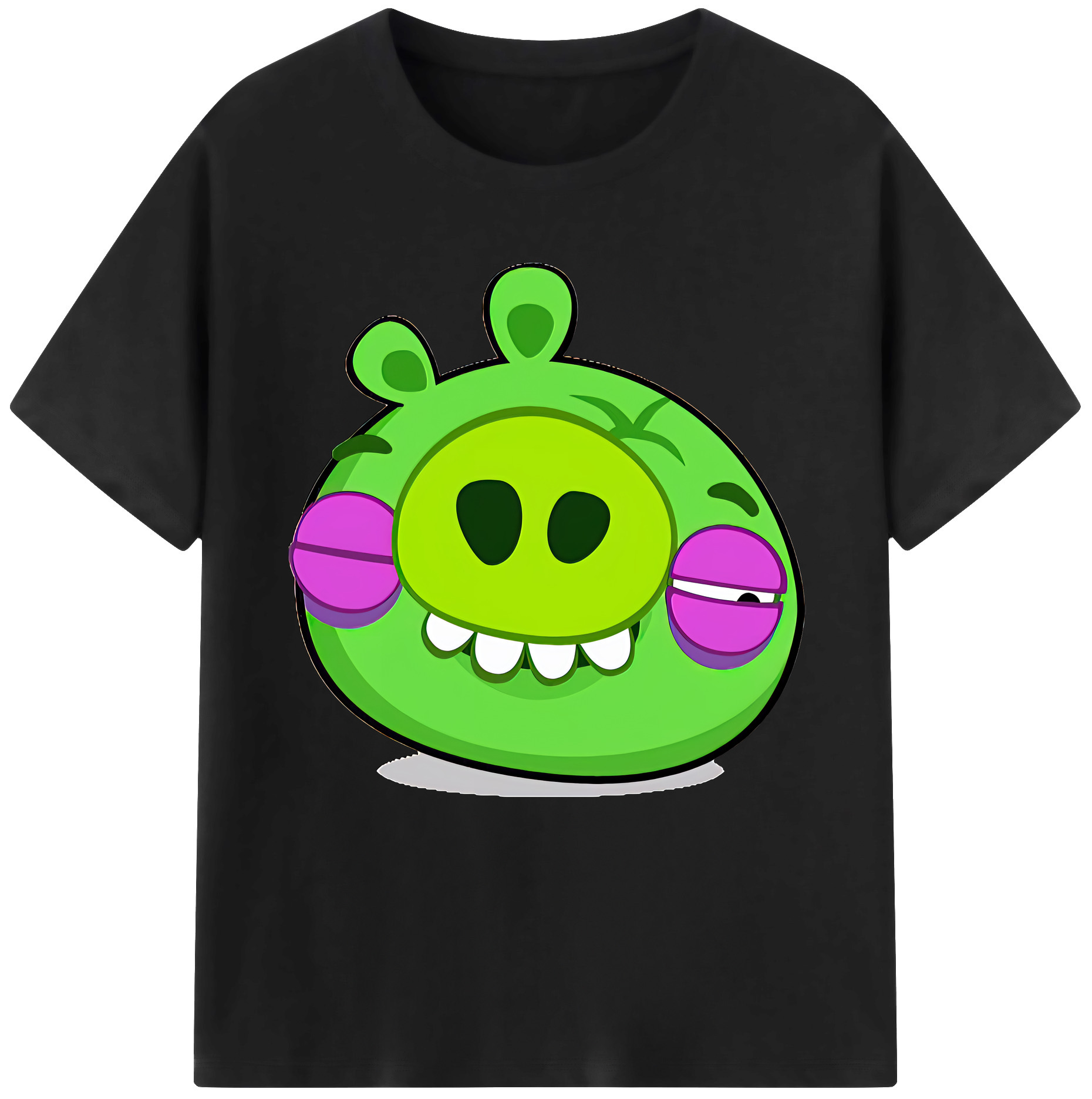 （画像用） Angry Birds アングリーバード レディースカジュアルプリントTシャツ（綿100％）
