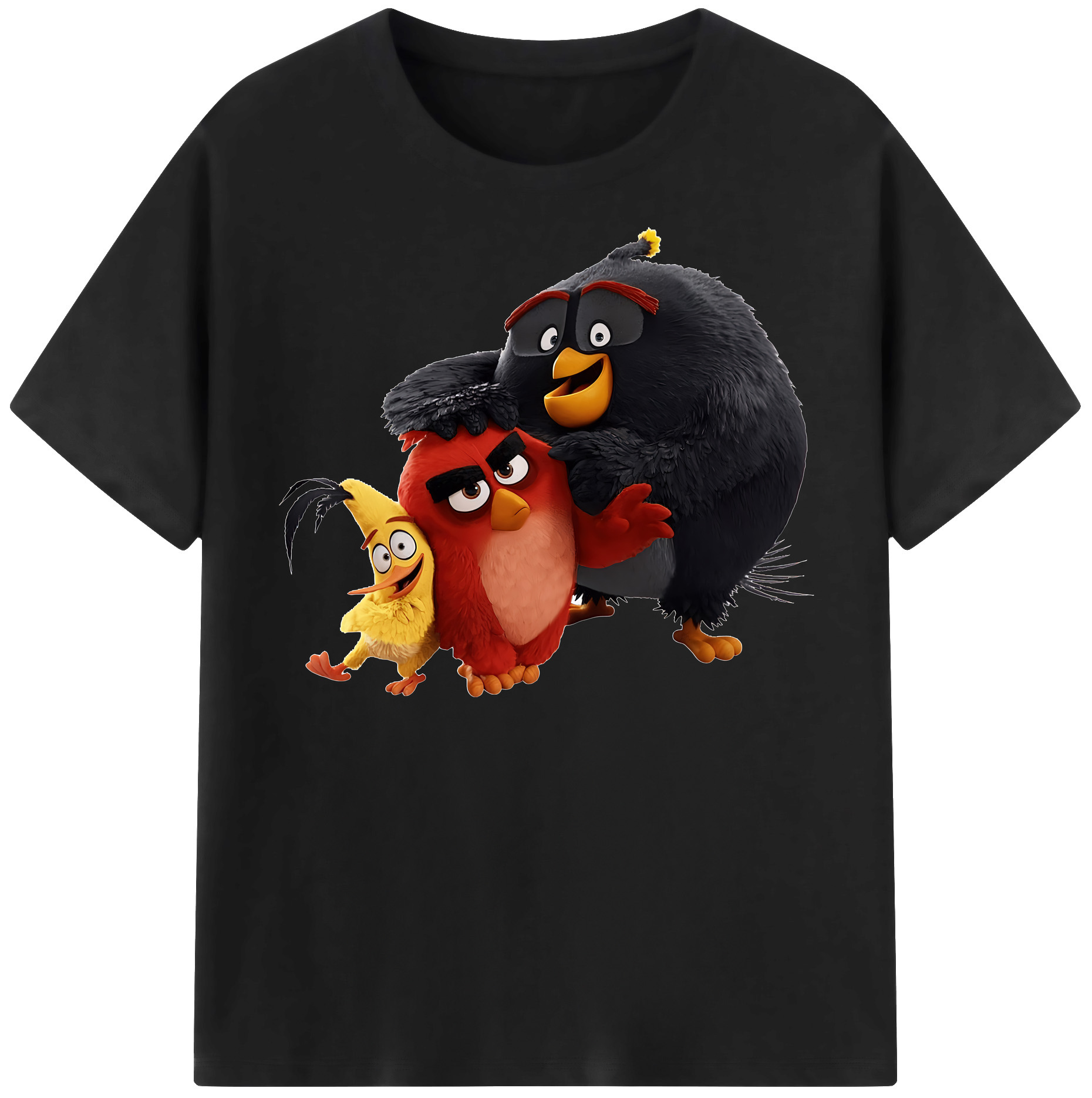 （画像用） Angry Birds アングリーバード レディースカジュアルプリントTシャツ（綿100％）