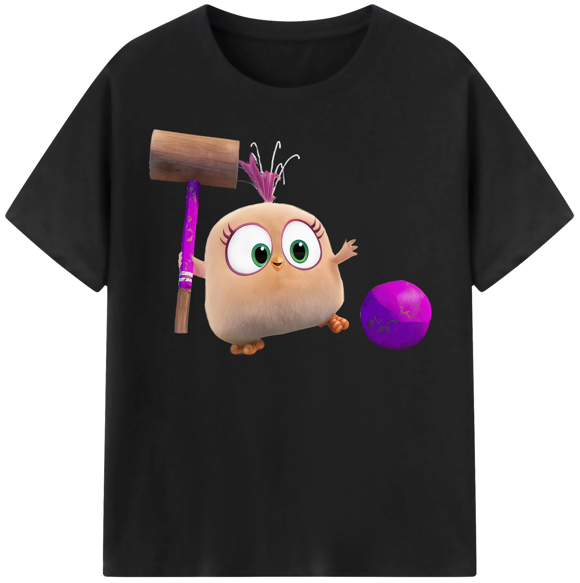 （画像用） Angry Birds アングリーバード レディースカジュアルプリントTシャツ（綿100％）