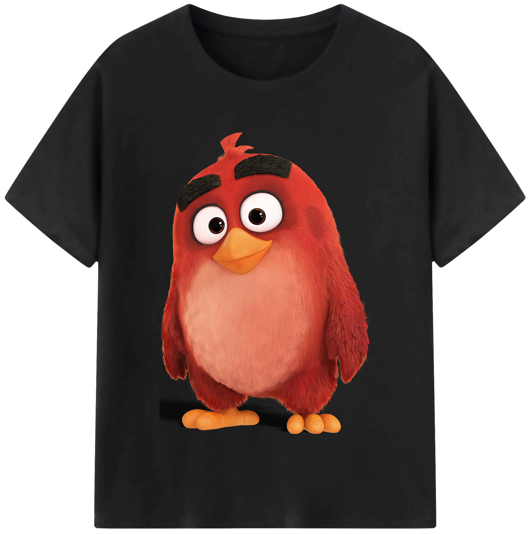（画像用） Angry Birds アングリーバード レディースカジュアルプリントTシャツ（綿100％）