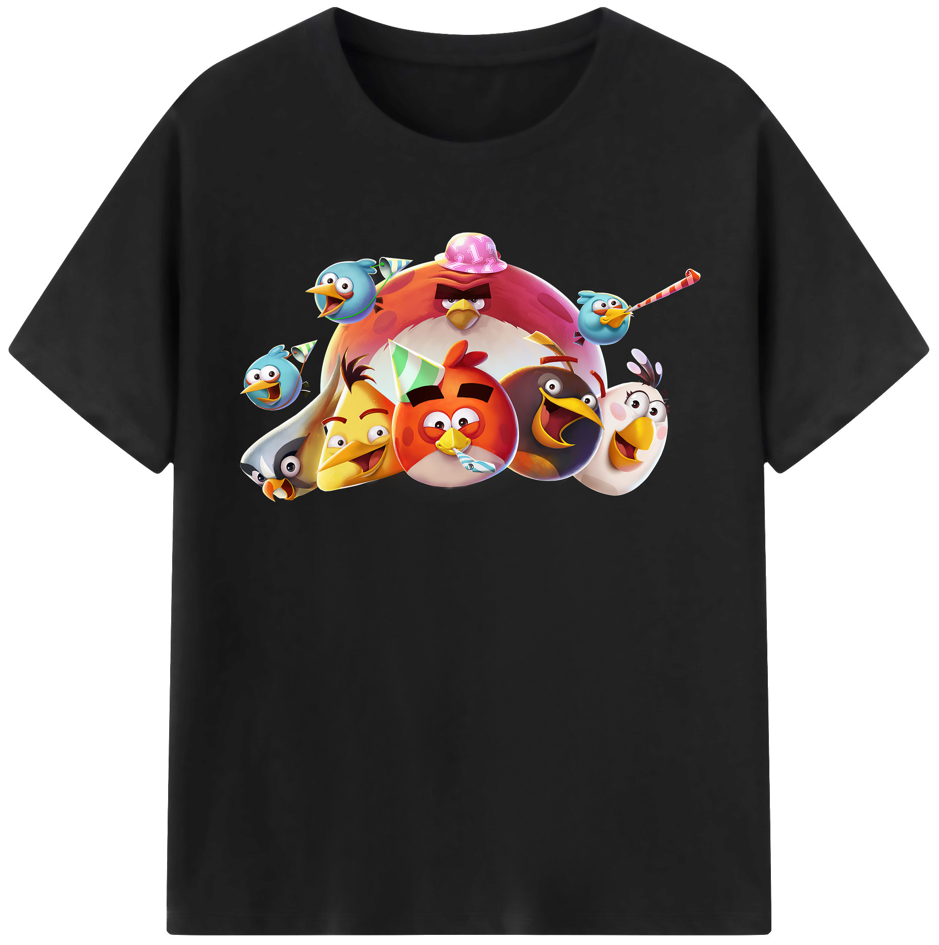 （画像用） Angry Birds アングリーバード レディースカジュアルプリントTシャツ（綿100％）