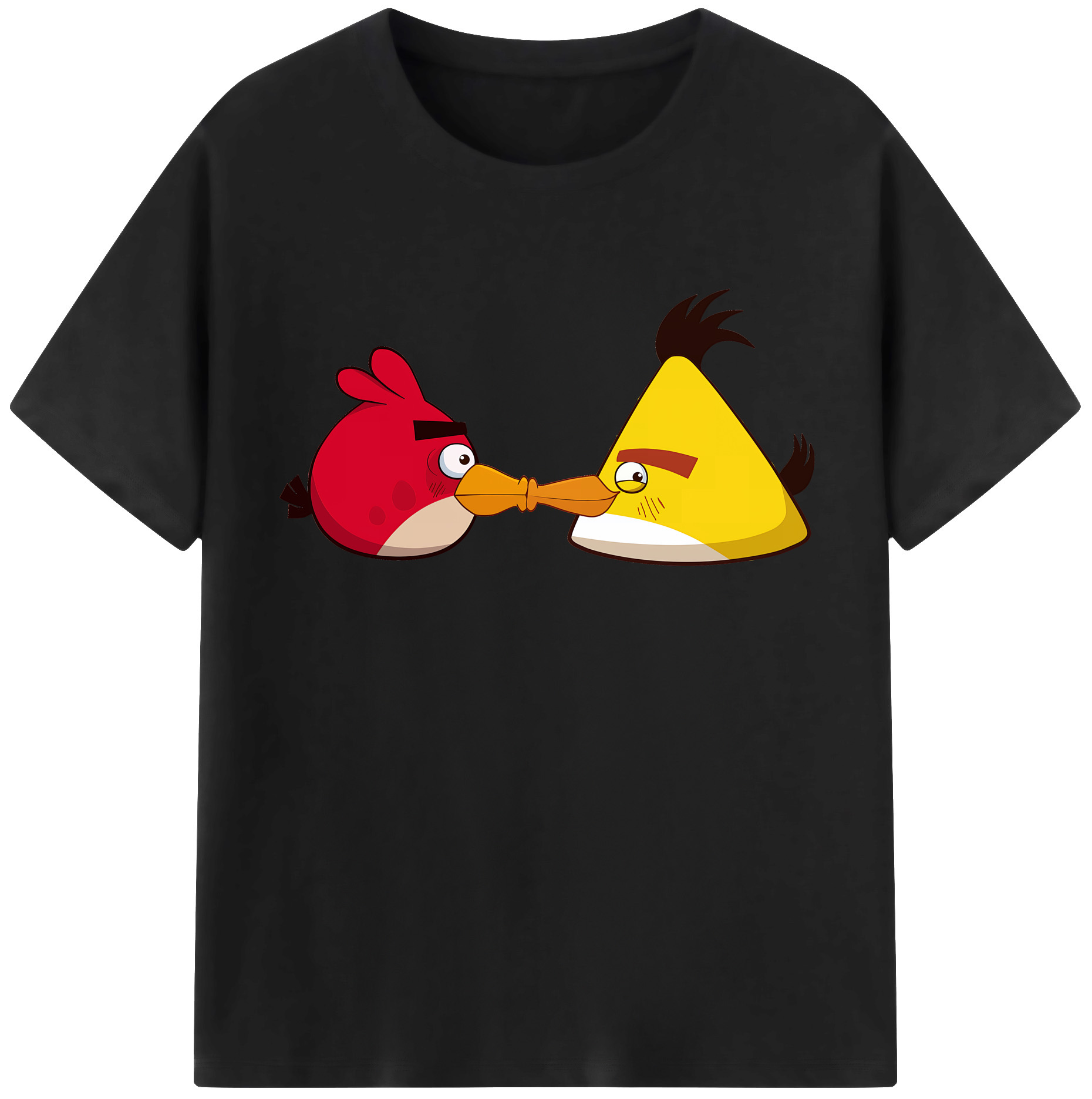 （画像用） Angry Birds アングリーバード レディースカジュアルプリントTシャツ（綿100％）