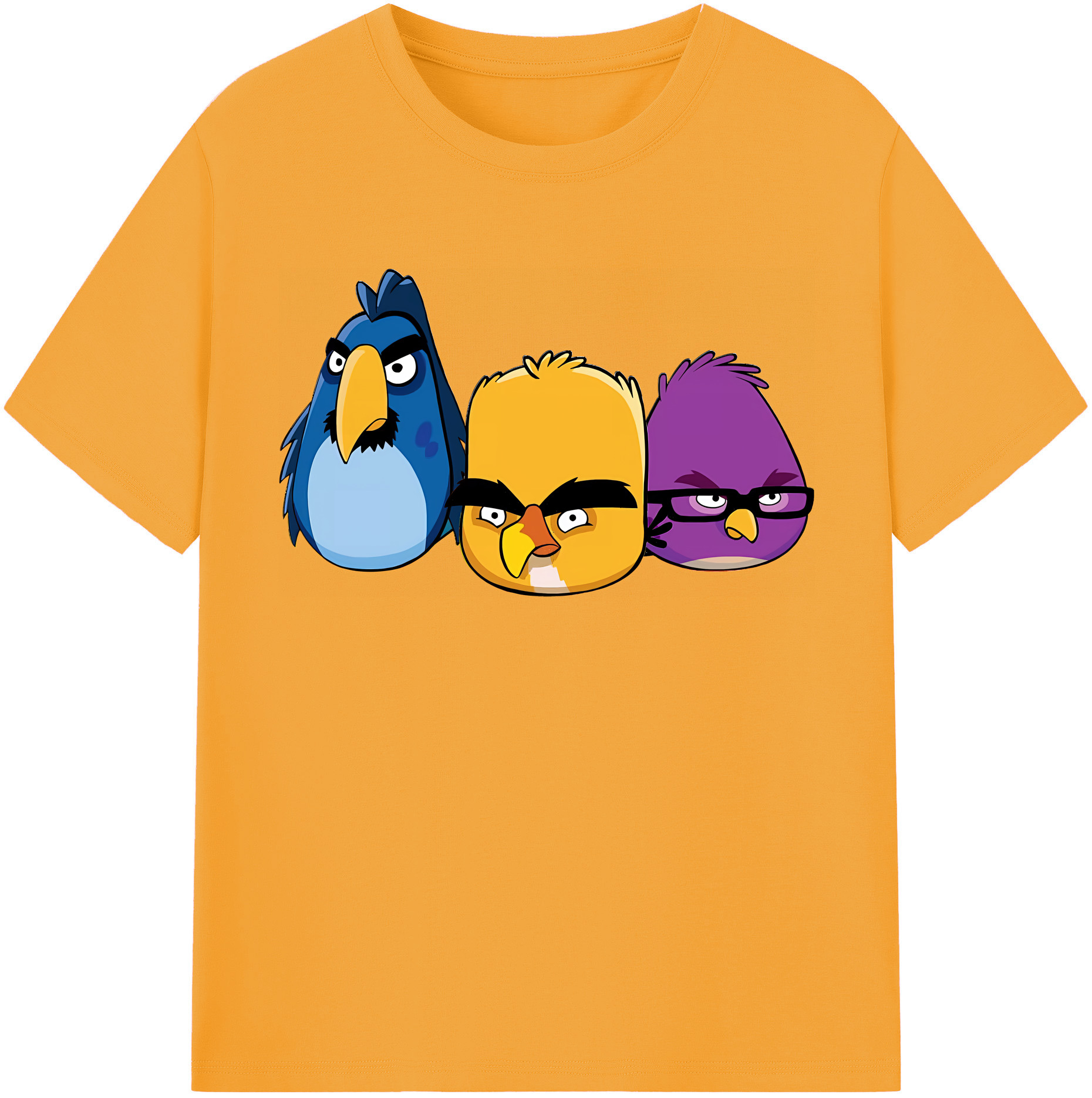 （画像用） Angry Birds アングリーバード レディースカジュアルプリントTシャツ（綿100％）