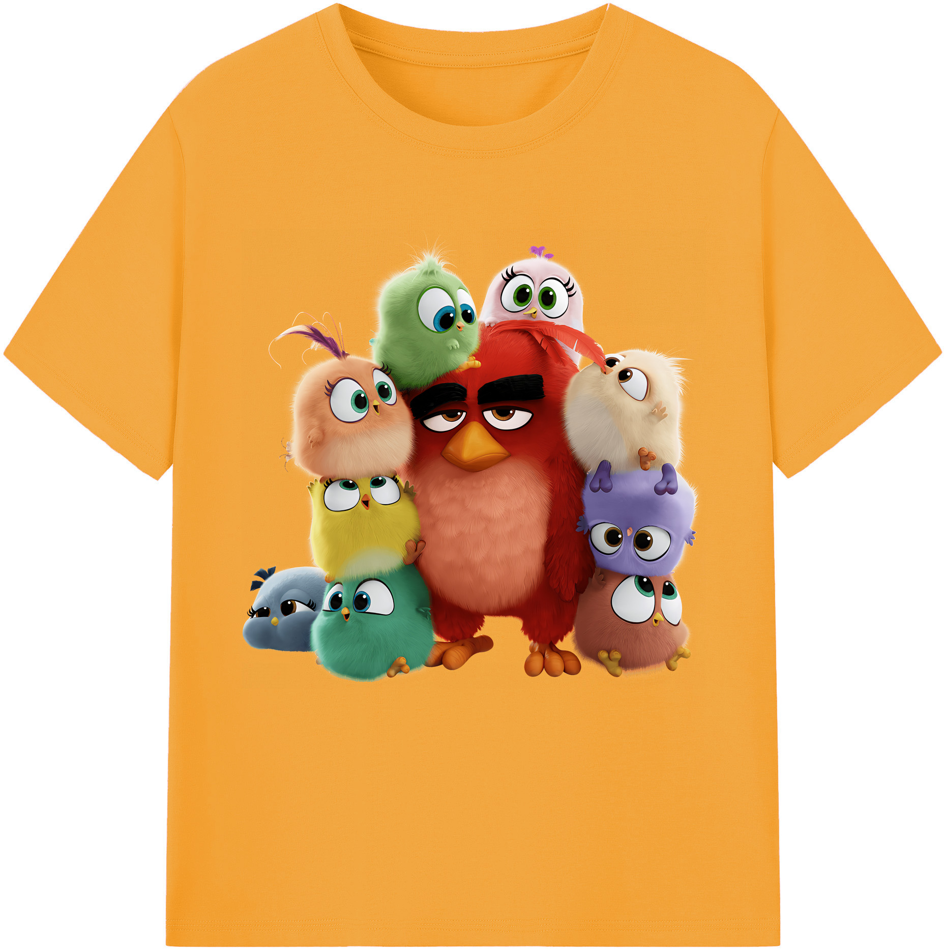 （画像用） Angry Birds アングリーバード レディースカジュアルプリントTシャツ（綿100％）