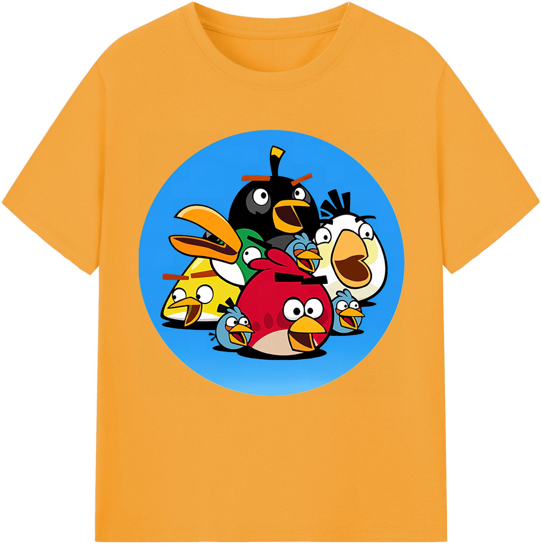 （画像用） Angry Birds アングリーバード レディースカジュアルプリントTシャツ（綿100％）