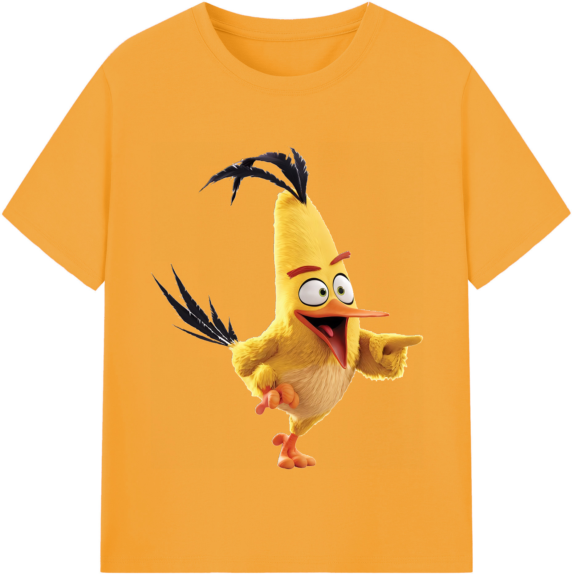 （画像用） Angry Birds アングリーバード レディースカジュアルプリントTシャツ（綿100％）
