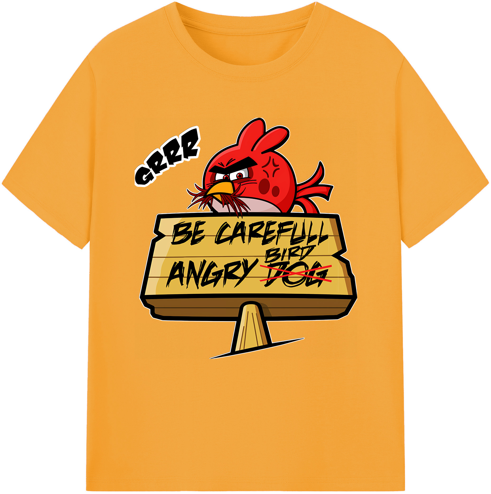 （画像用） Angry Birds アングリーバード レディースカジュアルプリントTシャツ（綿100％）
