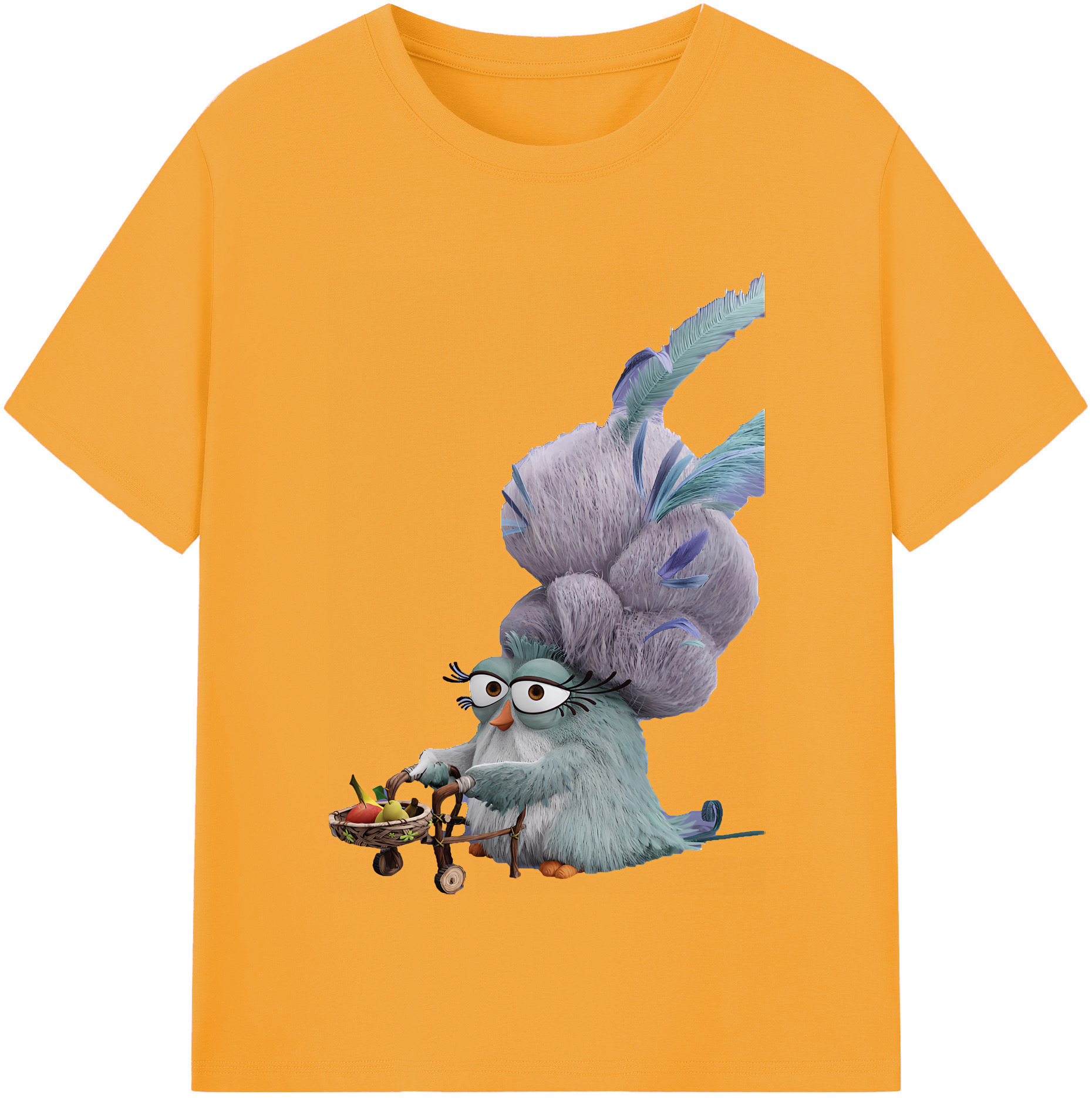 （画像用） Angry Birds アングリーバード レディースカジュアルプリントTシャツ（綿100％）