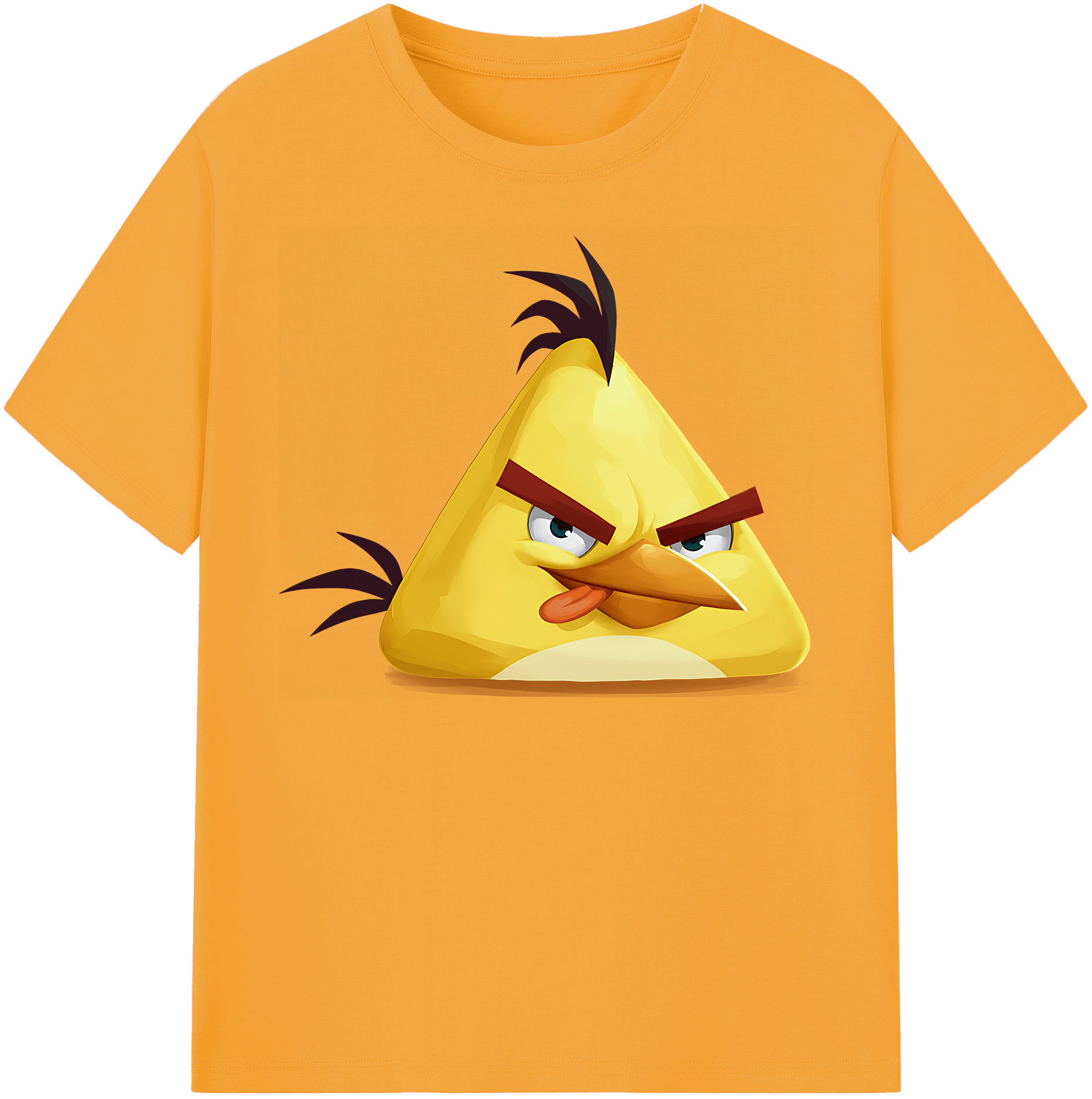 （画像用） Angry Birds アングリーバード レディースカジュアルプリントTシャツ（綿100％）