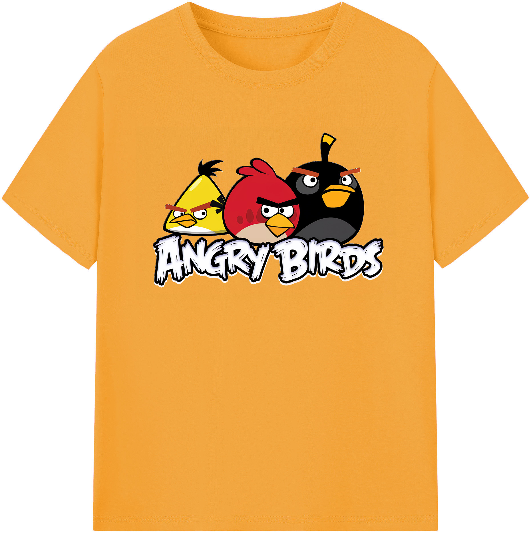 （画像用） Angry Birds アングリーバード レディースカジュアルプリントTシャツ（綿100％）
