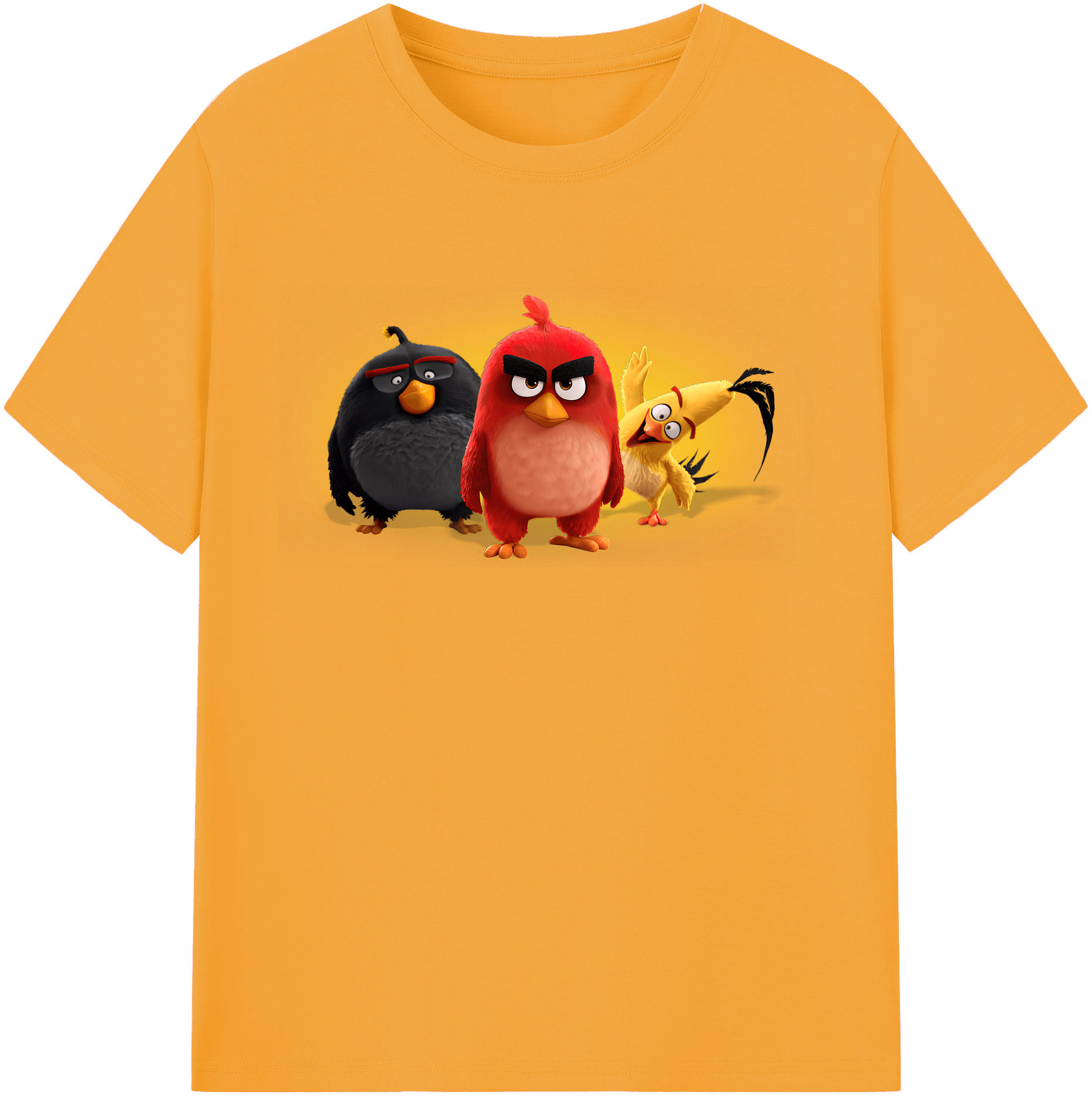 （画像用） Angry Birds アングリーバード レディースカジュアルプリントTシャツ（綿100％）