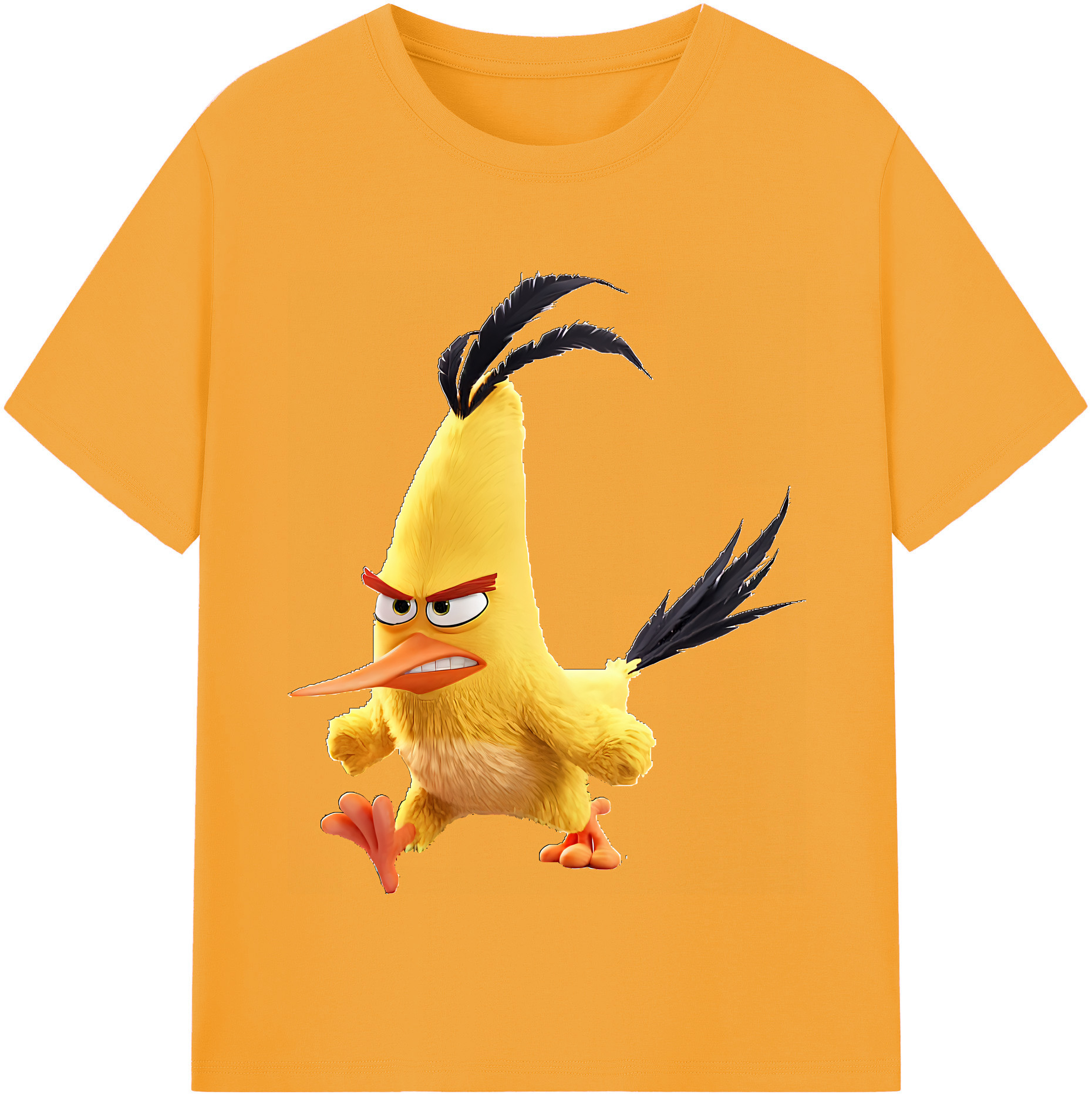 （画像用） Angry Birds アングリーバード レディースカジュアルプリントTシャツ（綿100％）