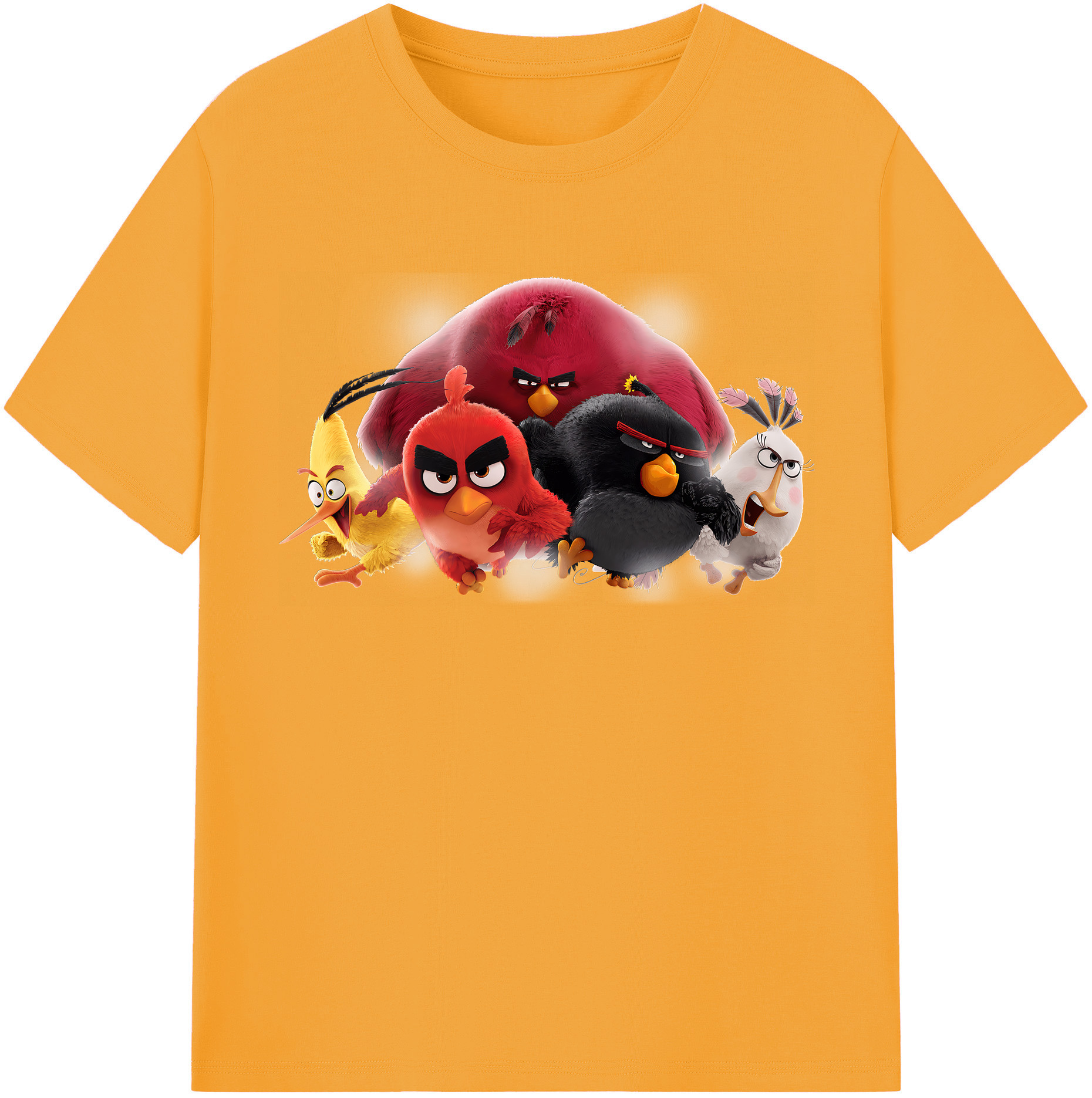 （画像用） Angry Birds アングリーバード レディースカジュアルプリントTシャツ（綿100％）