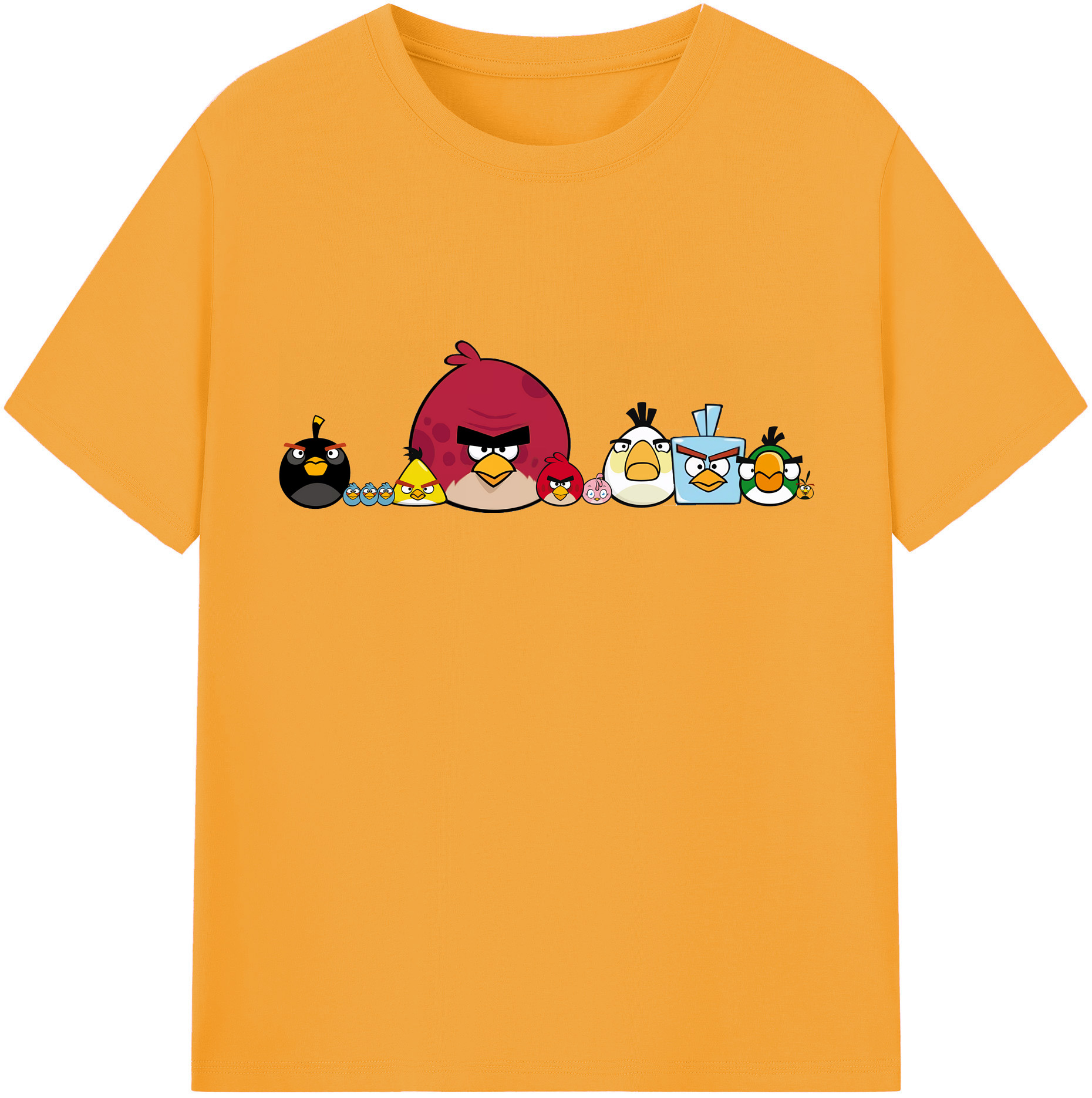 （画像用） Angry Birds アングリーバード レディースカジュアルプリントTシャツ（綿100％）