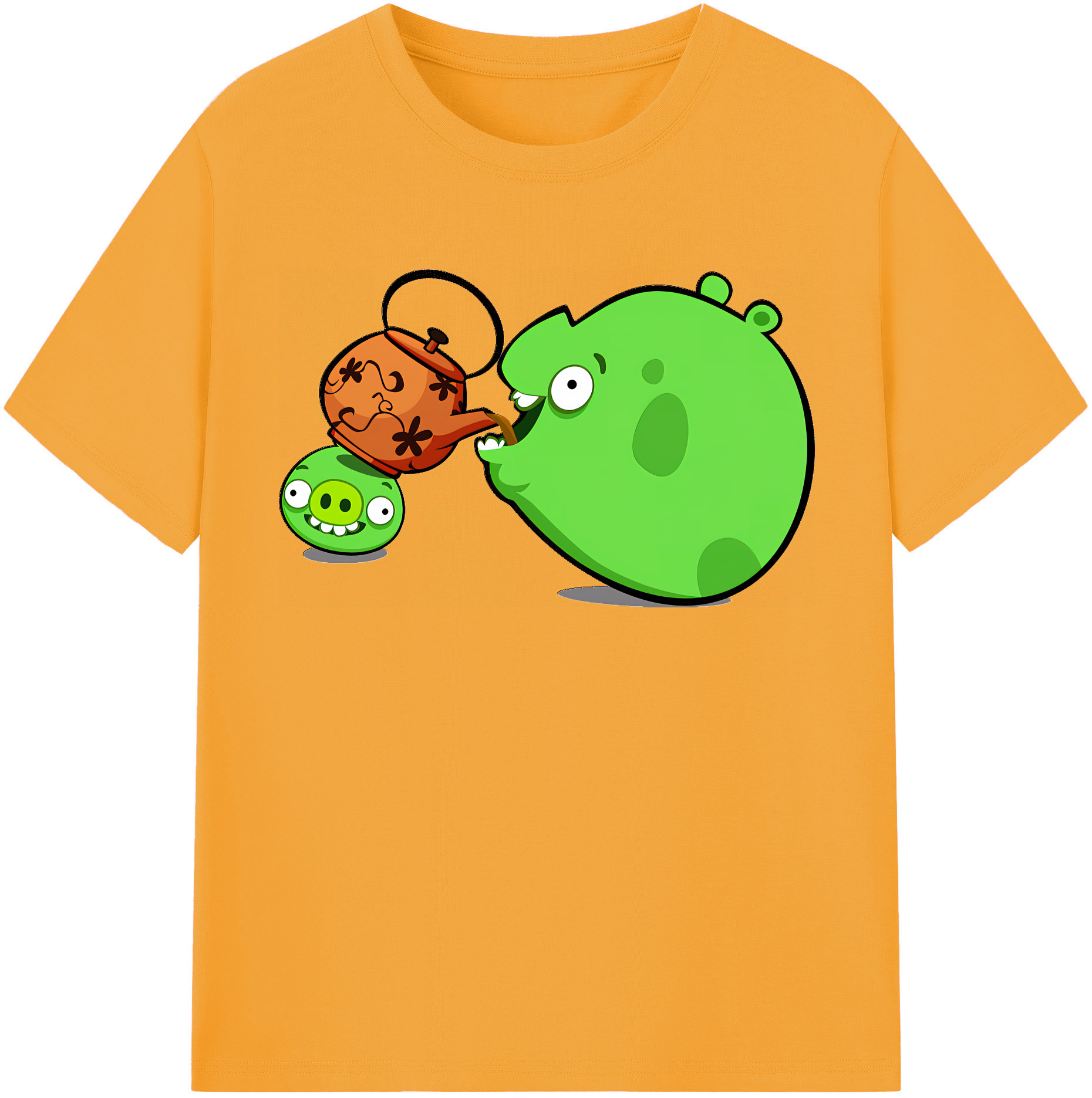 （画像用） Angry Birds アングリーバード レディースカジュアルプリントTシャツ（綿100％）