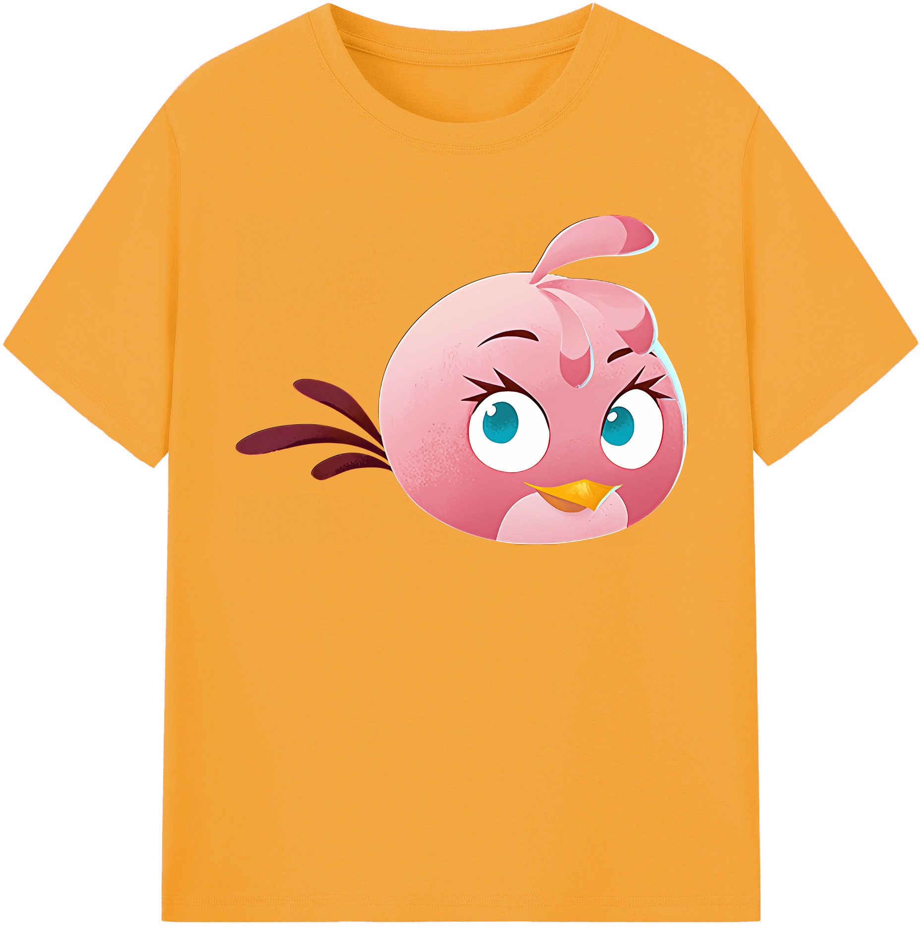 （画像用） Angry Birds アングリーバード レディースカジュアルプリントTシャツ（綿100％）