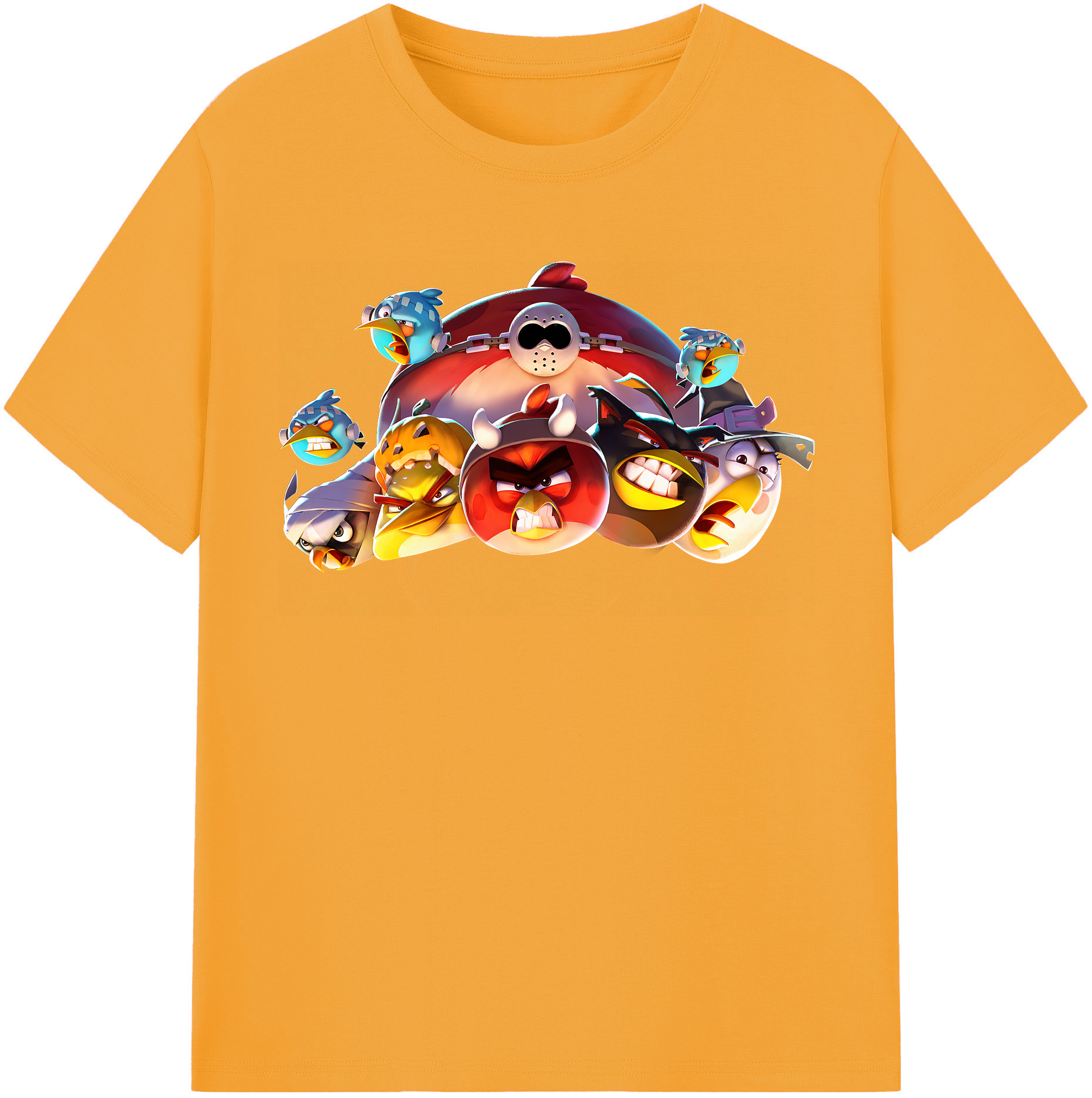 （画像用） Angry Birds アングリーバード レディースカジュアルプリントTシャツ（綿100％）