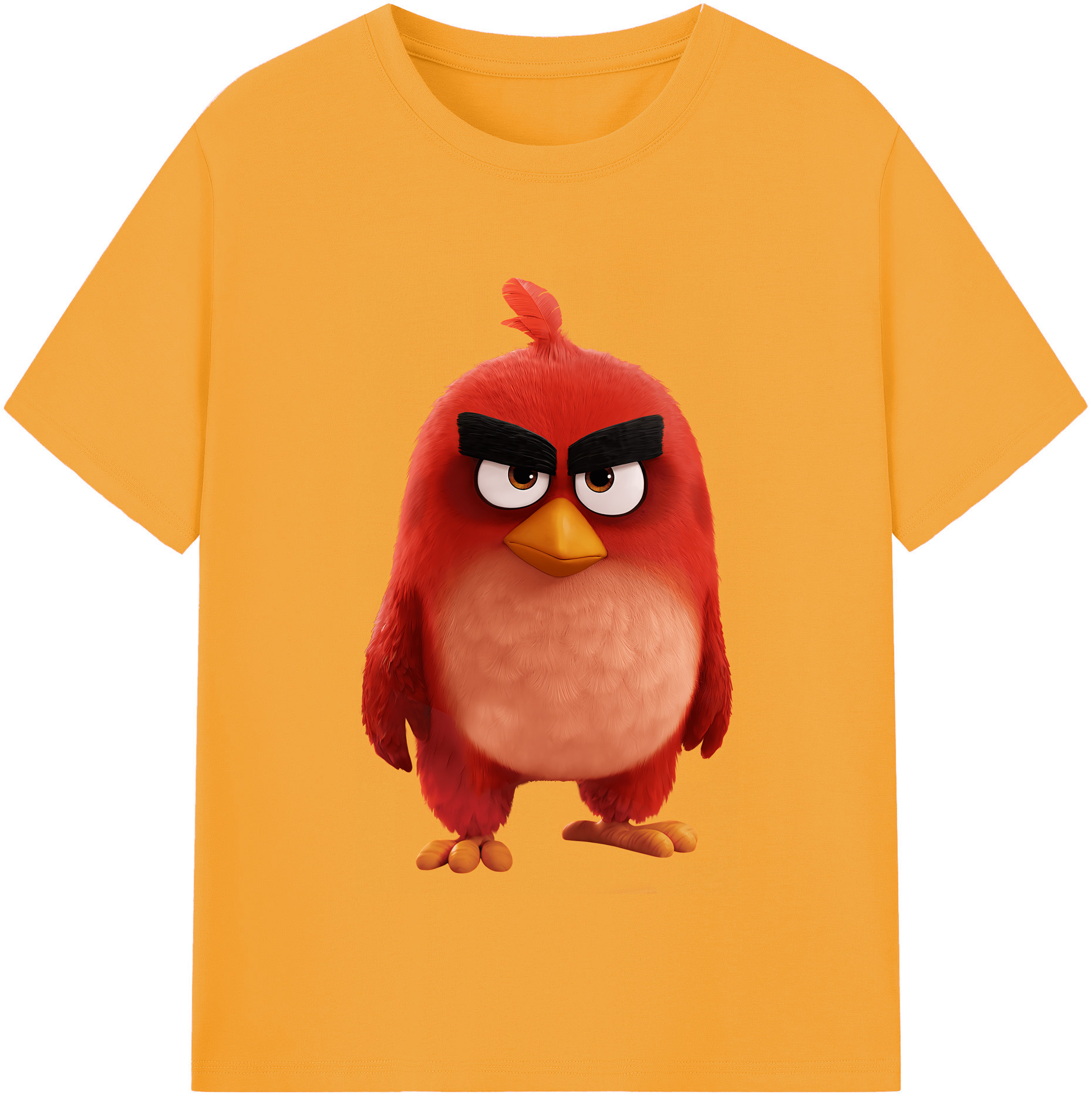 （画像用） Angry Birds アングリーバード レディースカジュアルプリントTシャツ（綿100％）