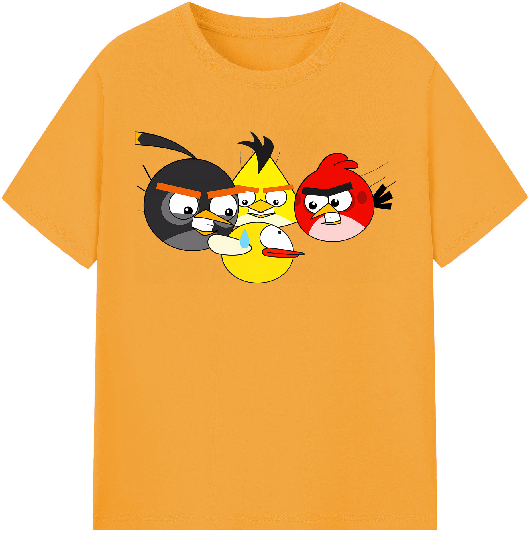 （画像用） Angry Birds アングリーバード レディースカジュアルプリントTシャツ（綿100％）