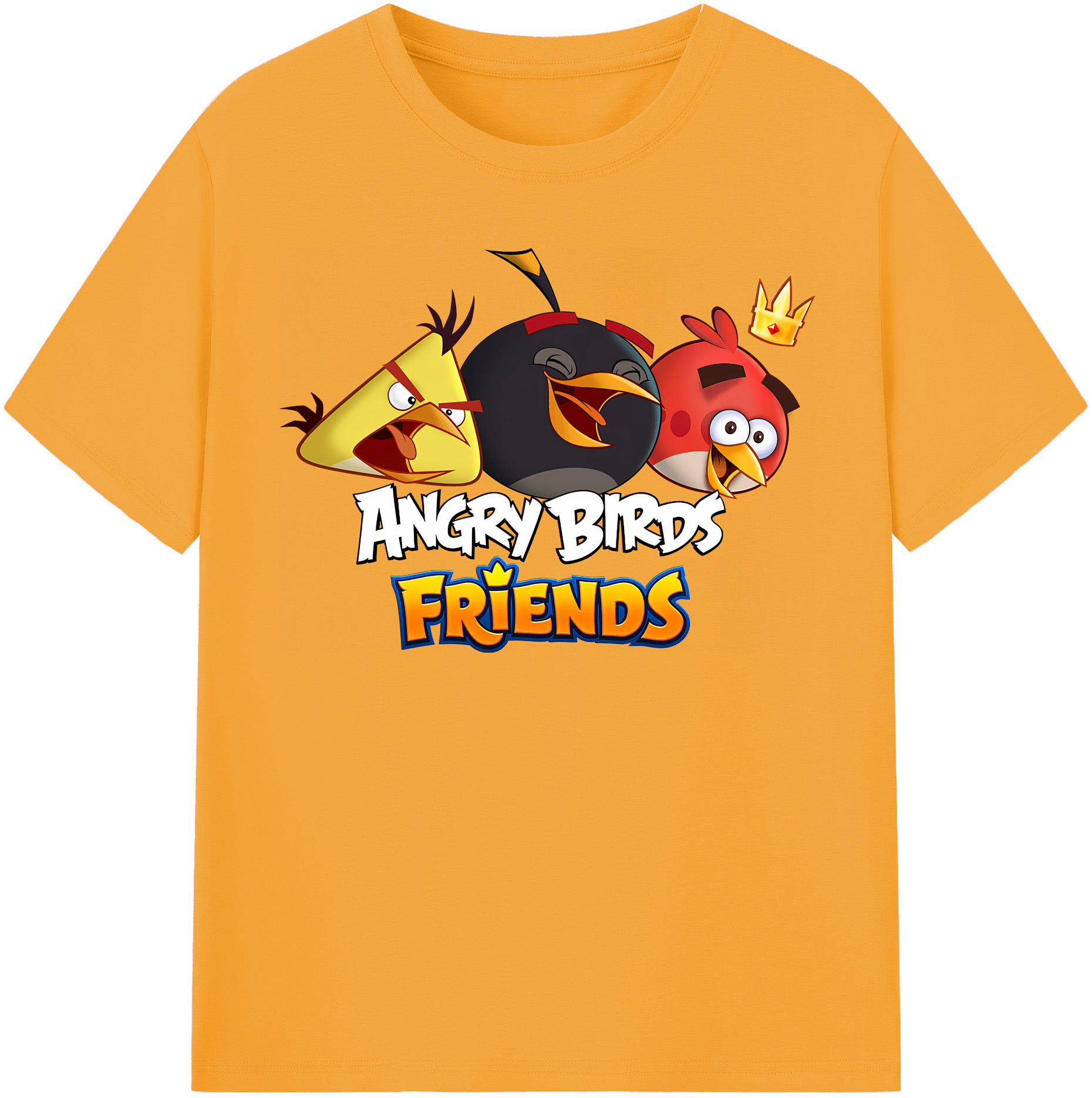 （画像用） Angry Birds アングリーバード レディースカジュアルプリントTシャツ（綿100％）