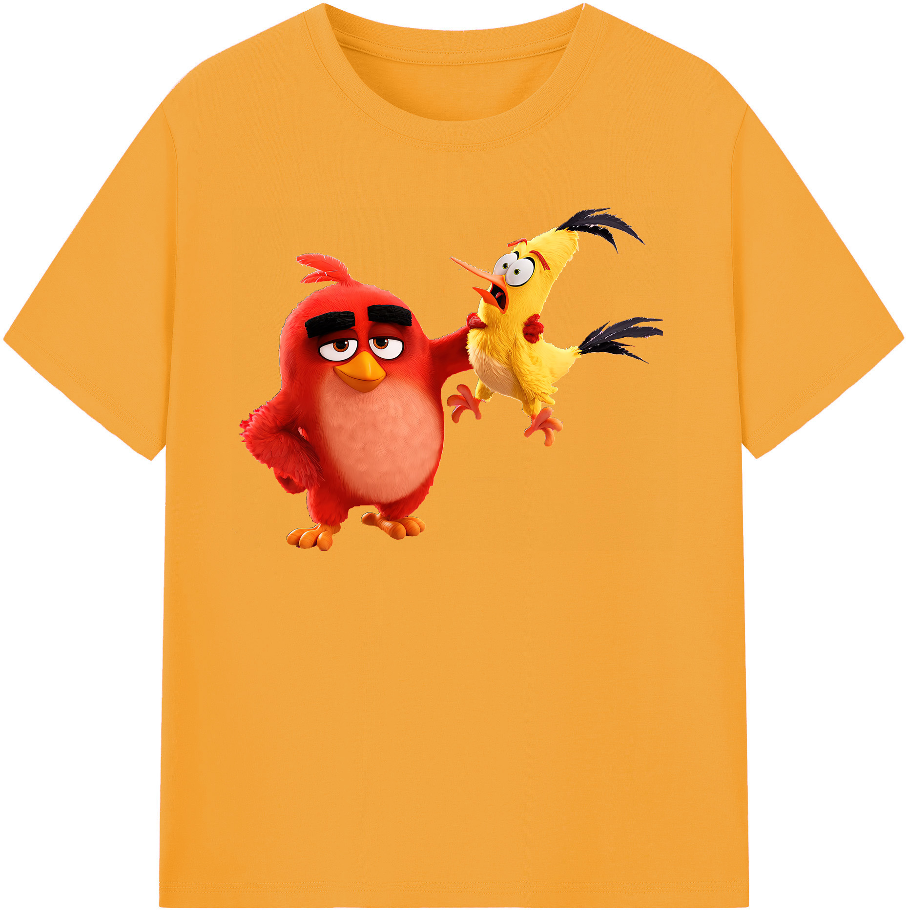 （画像用） Angry Birds アングリーバード レディースカジュアルプリントTシャツ（綿100％）