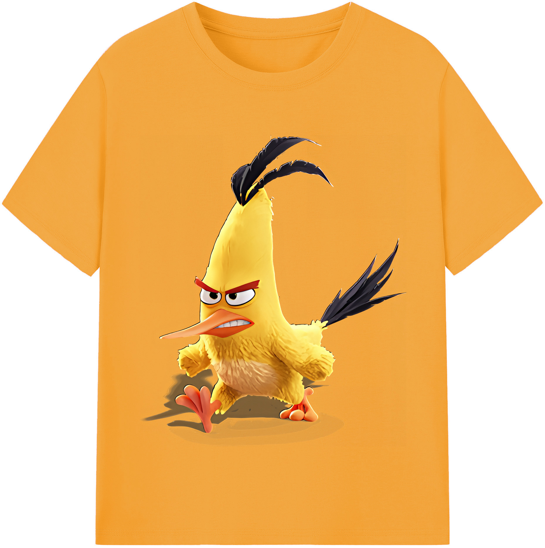 （画像用） Angry Birds アングリーバード レディースカジュアルプリントTシャツ（綿100％）