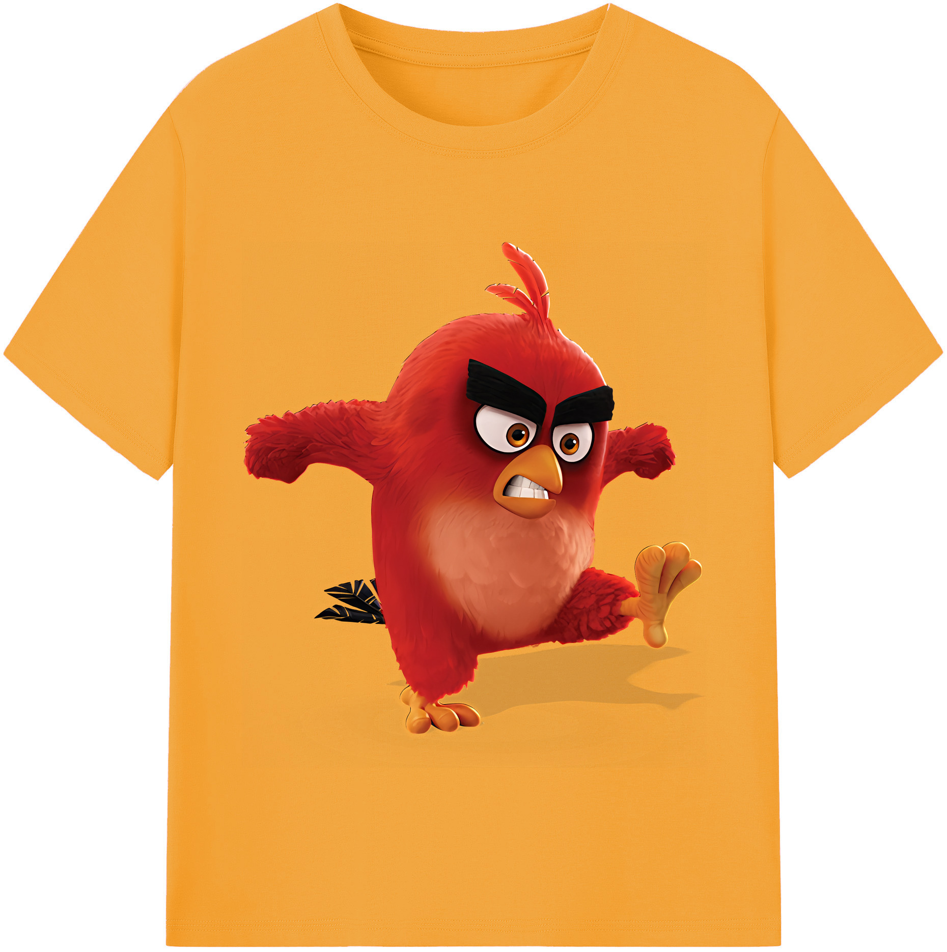 （画像用） Angry Birds アングリーバード レディースカジュアルプリントTシャツ（綿100％）