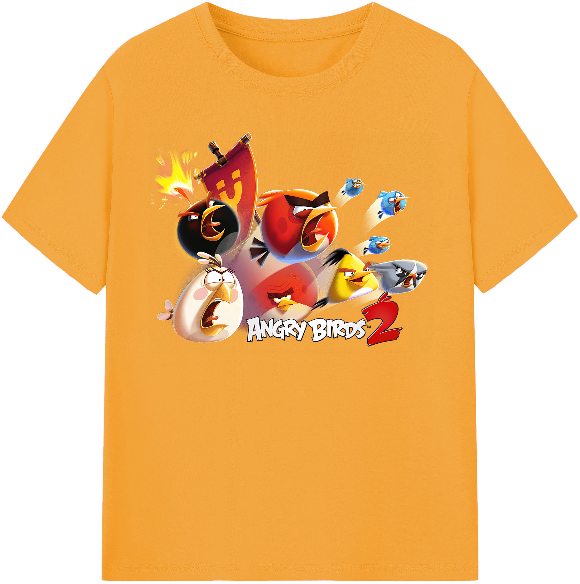 Angry Birds アングリーバード レディースカジュアルプリントTシャツ（綿100％）